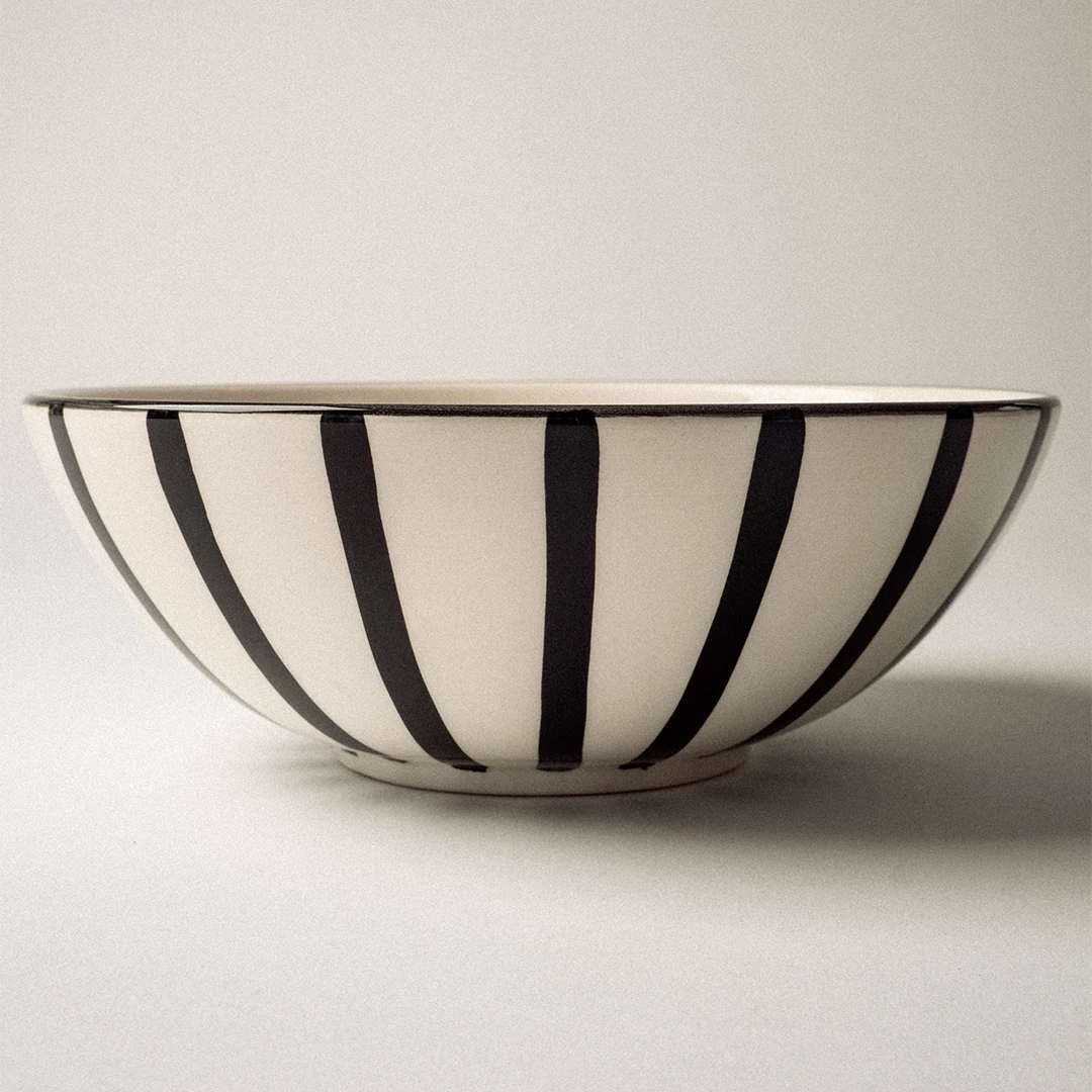 Seramik 20cm Oval Kase - Siyah