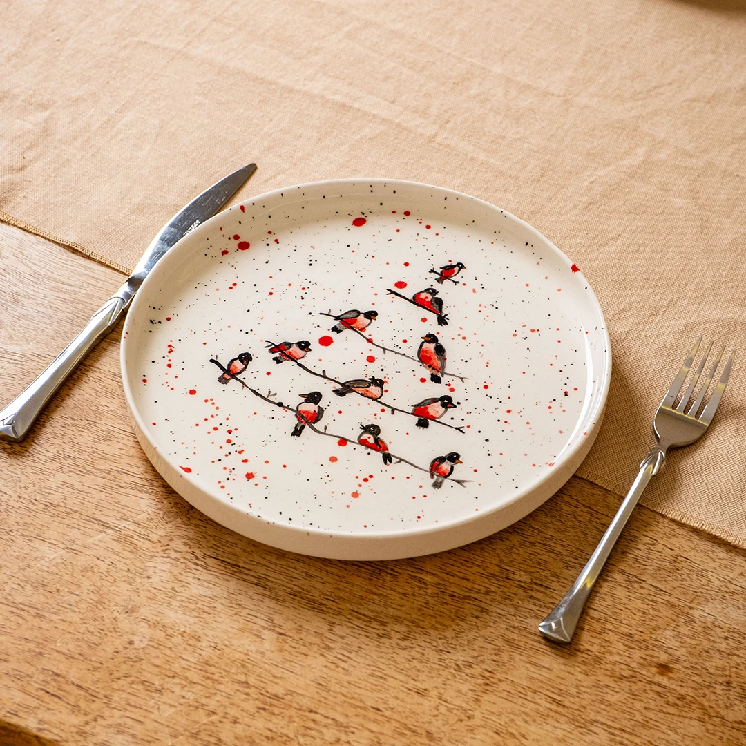 Winterbirds 4 Parça Pasta Tabağı Seti