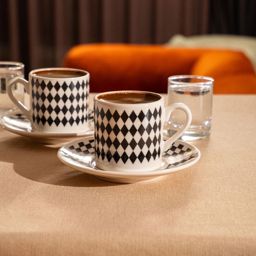 MonoMood Fincan Seti 4 Parça - Arlekin