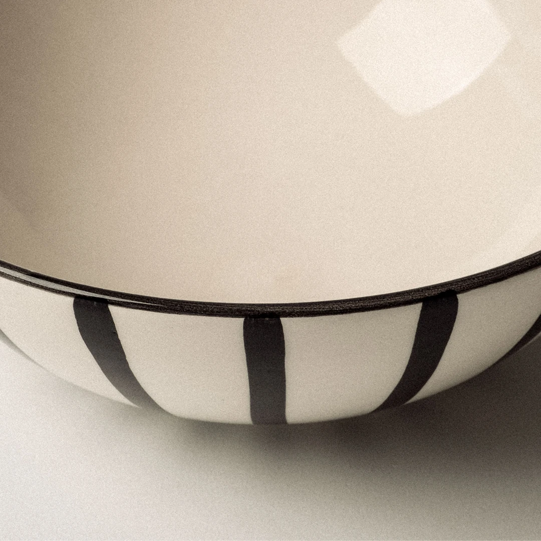 Seramik 20cm Oval Kase - Siyah