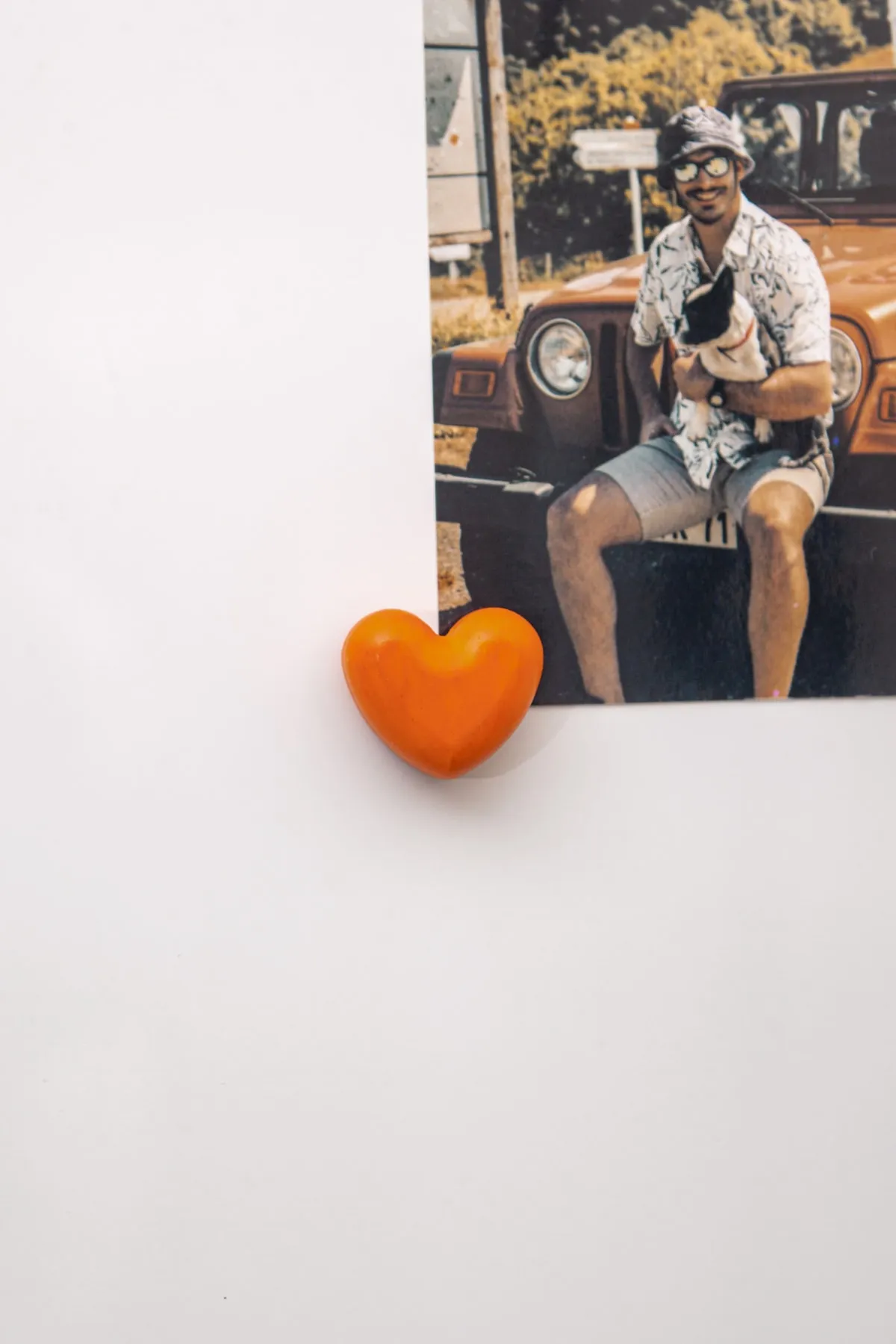 Kalp Buzdolabı Magneti 5'li set - Turuncu