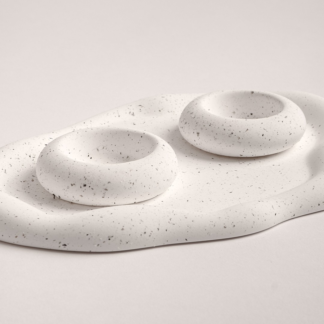 Bulut Tabaklı Tealight Mum Set