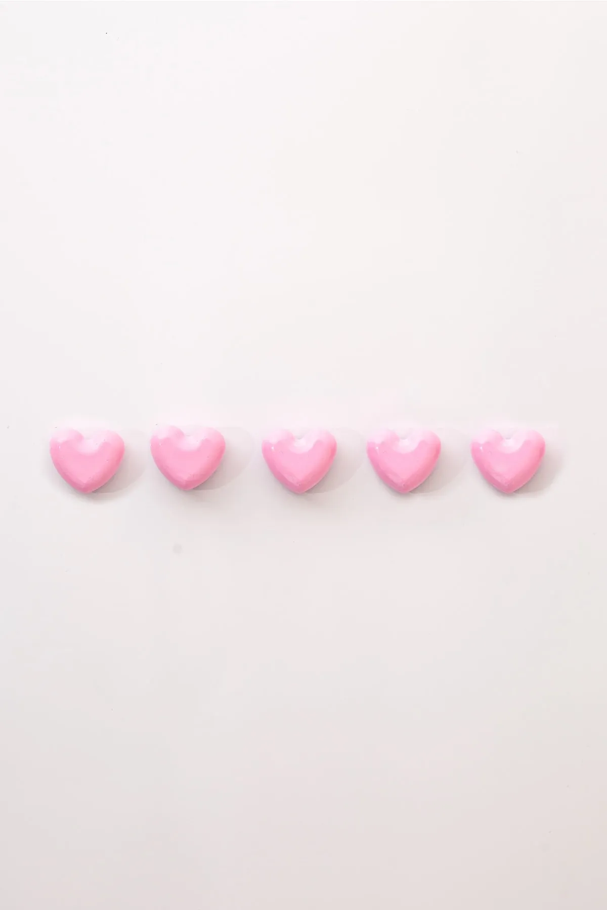 Kalp Buzdolabı Magneti 5'li set - Pembe