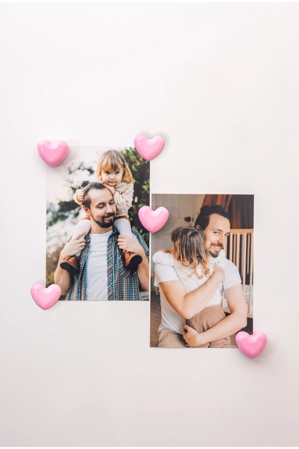 Kalp Buzdolabı Magneti 5'li set - Pembe