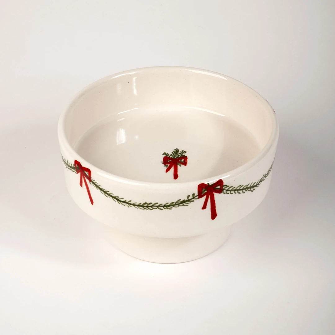 New Year Wreath Ayaklı Kase