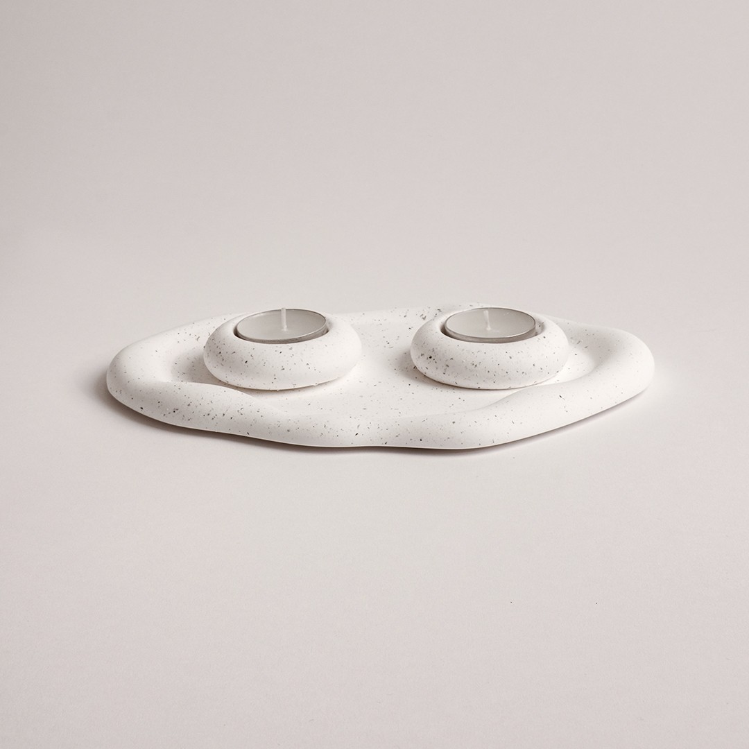Bulut Tabaklı Tealight Mum Set
