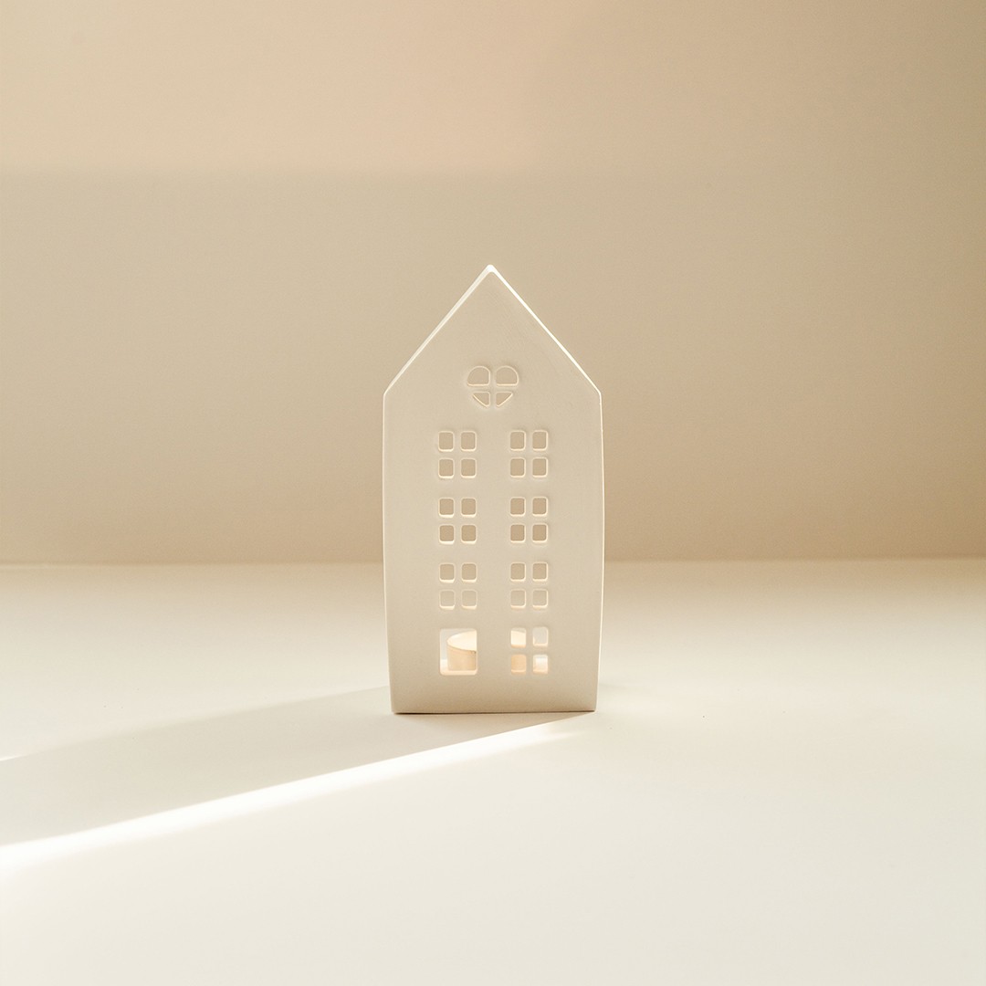 Ev Görünümlü Tealight Mumluk 3'lü Set