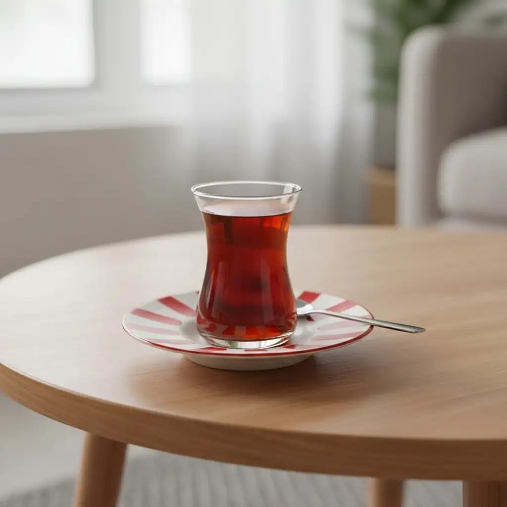 Çizgi Desen Çay Tabağı 6'lı