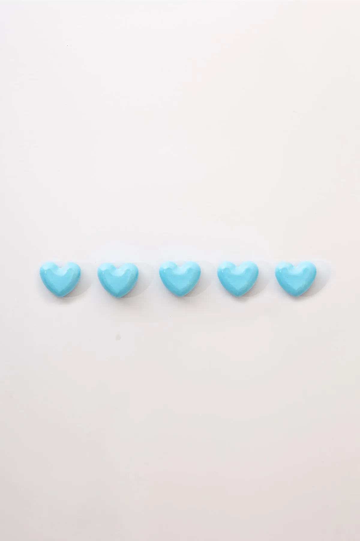 Kalp Buzdolabı Magneti 5'li set - Mavi
