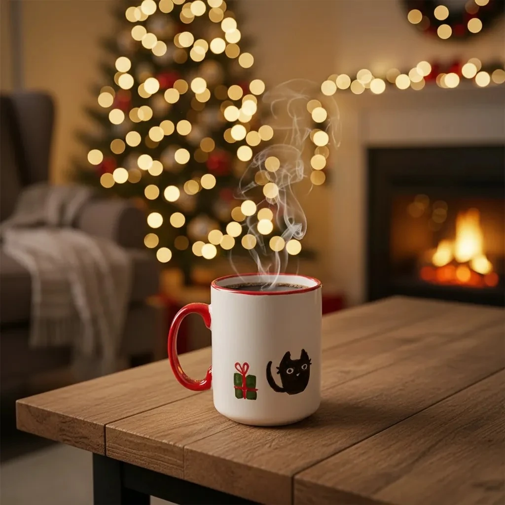 Winter Cheer - Gift & Black Cat