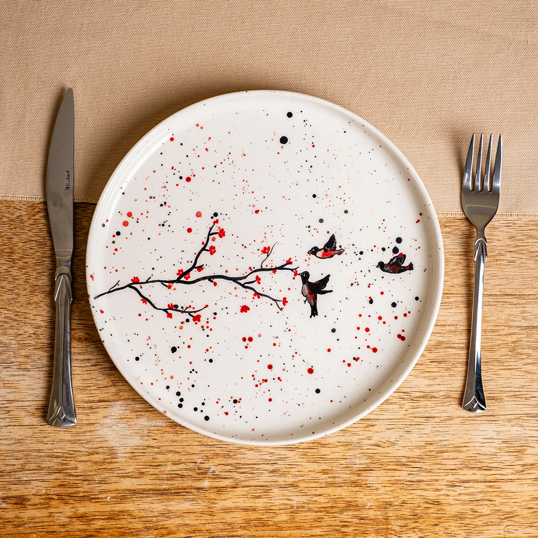 Winterbirds 4 Parça Pasta Tabağı Seti