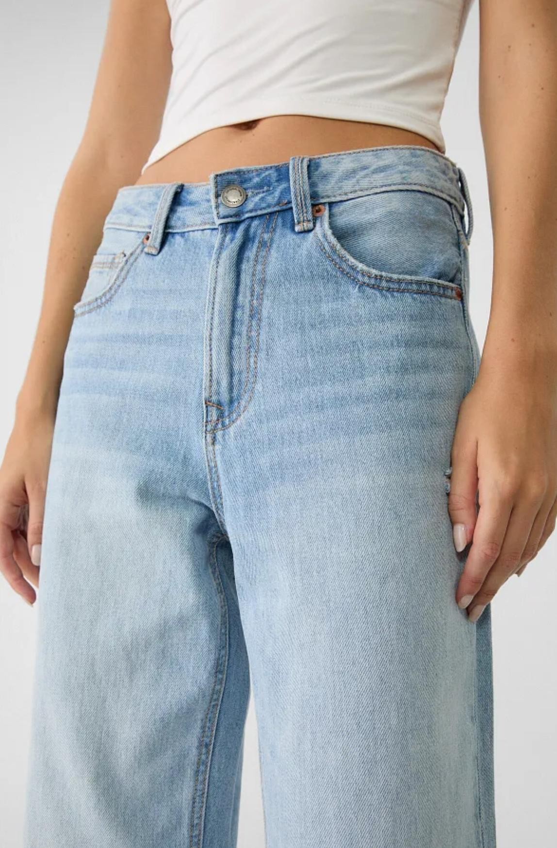 Yüksek Bel Wide Leg Kadın Jean