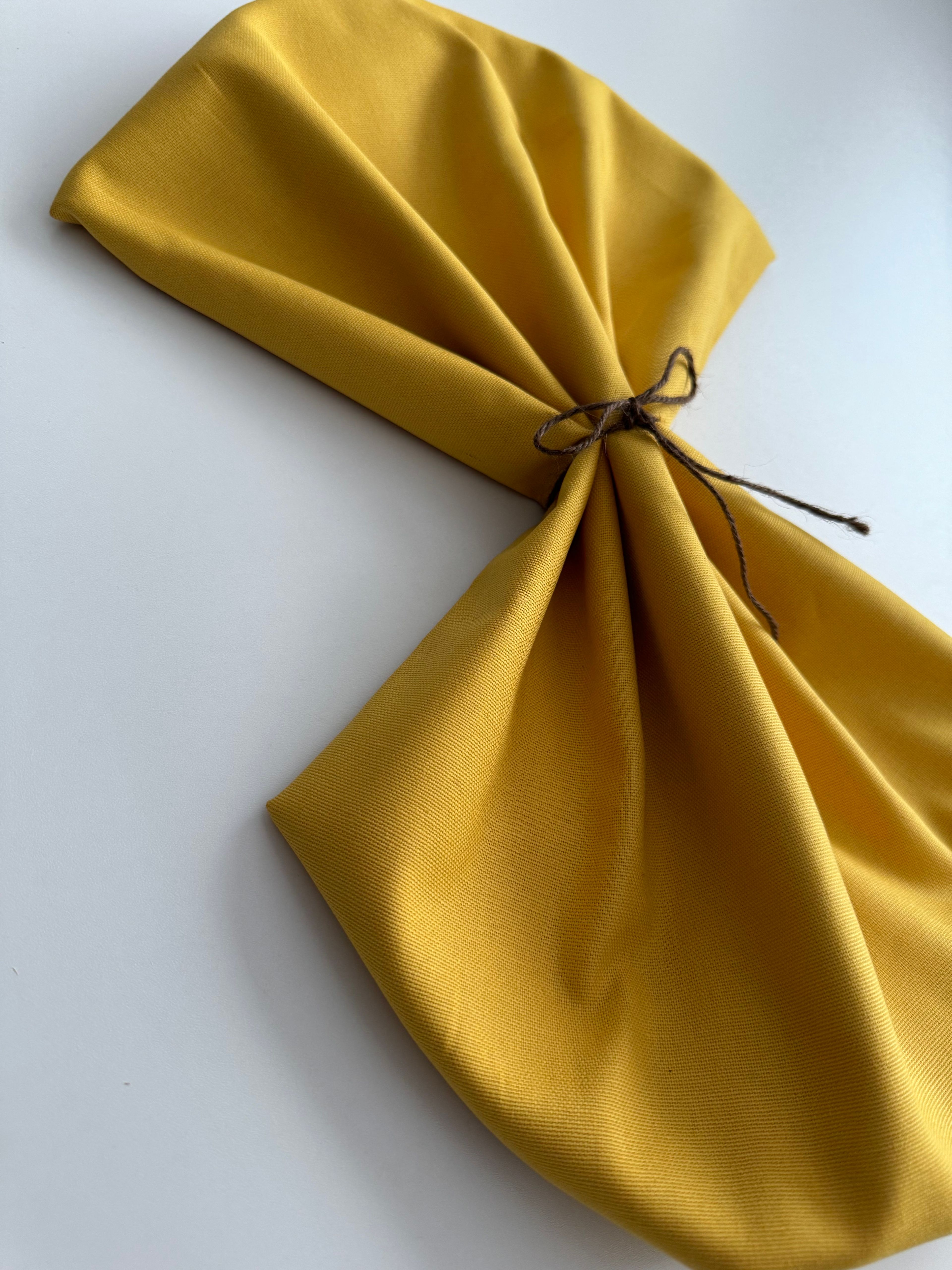 Duck Bezi | Keten Punch Kumaşı | Kırlent - Masa Örtüsü - Runner | 50X140 cm - Sarı