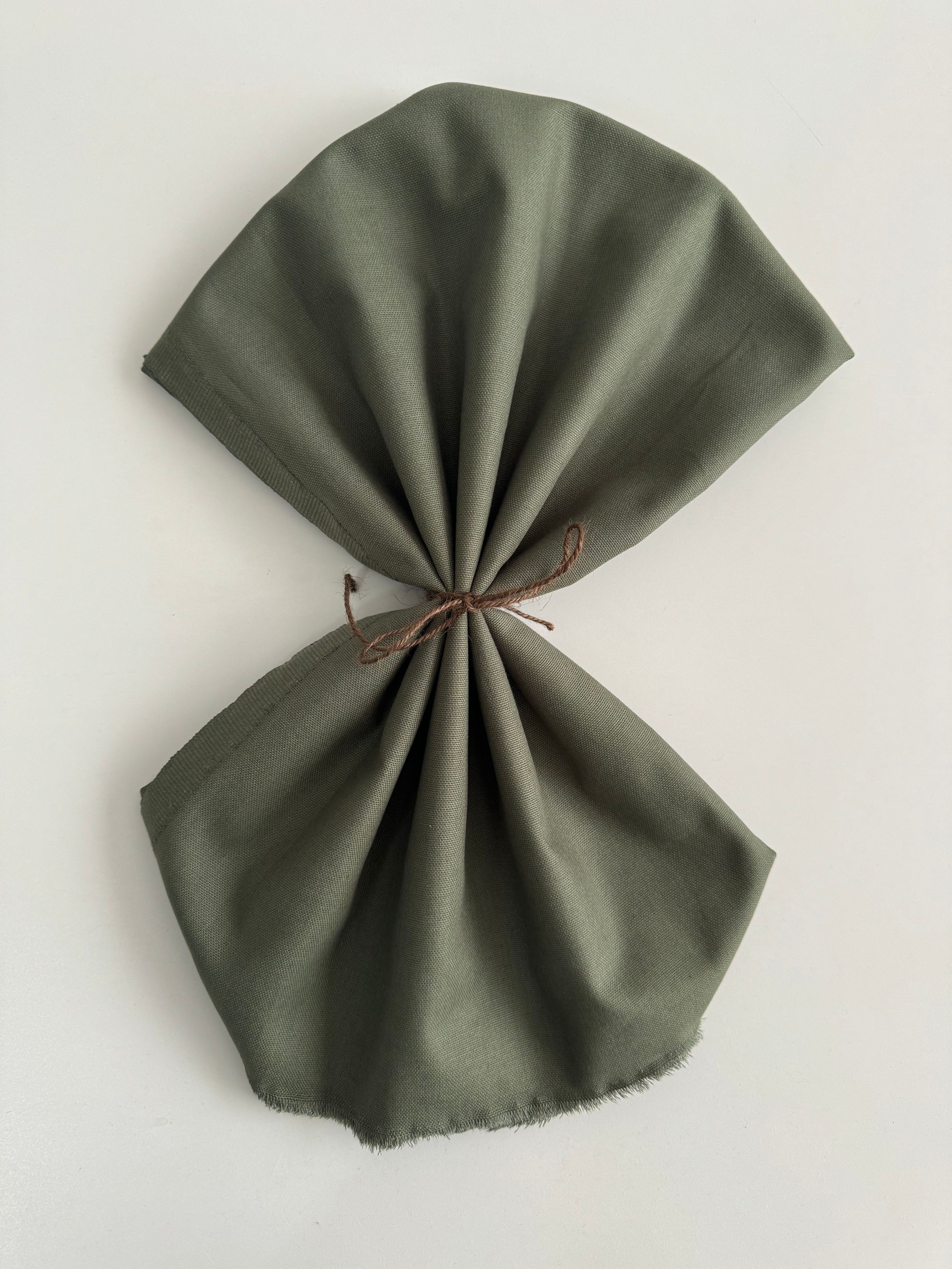 Duck Bezi | Keten Punch Kumaşı | Kırlent - Masa Örtüsü - Runner | 50X140 cm - Haki