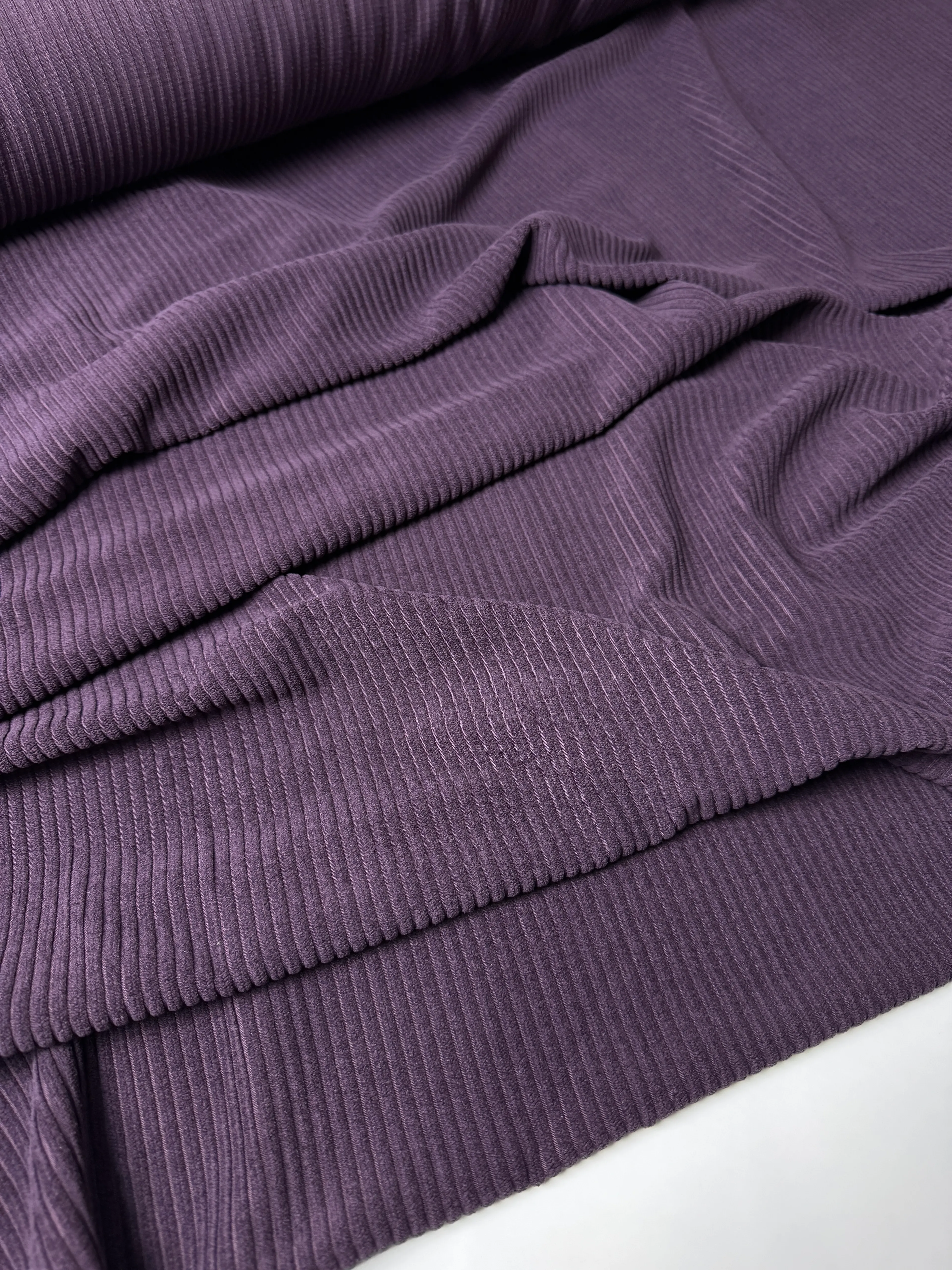 Premium Kalite İnce Pamuk Fitilli Kadife | 1 Metre | En: 150cm - Mürdüm