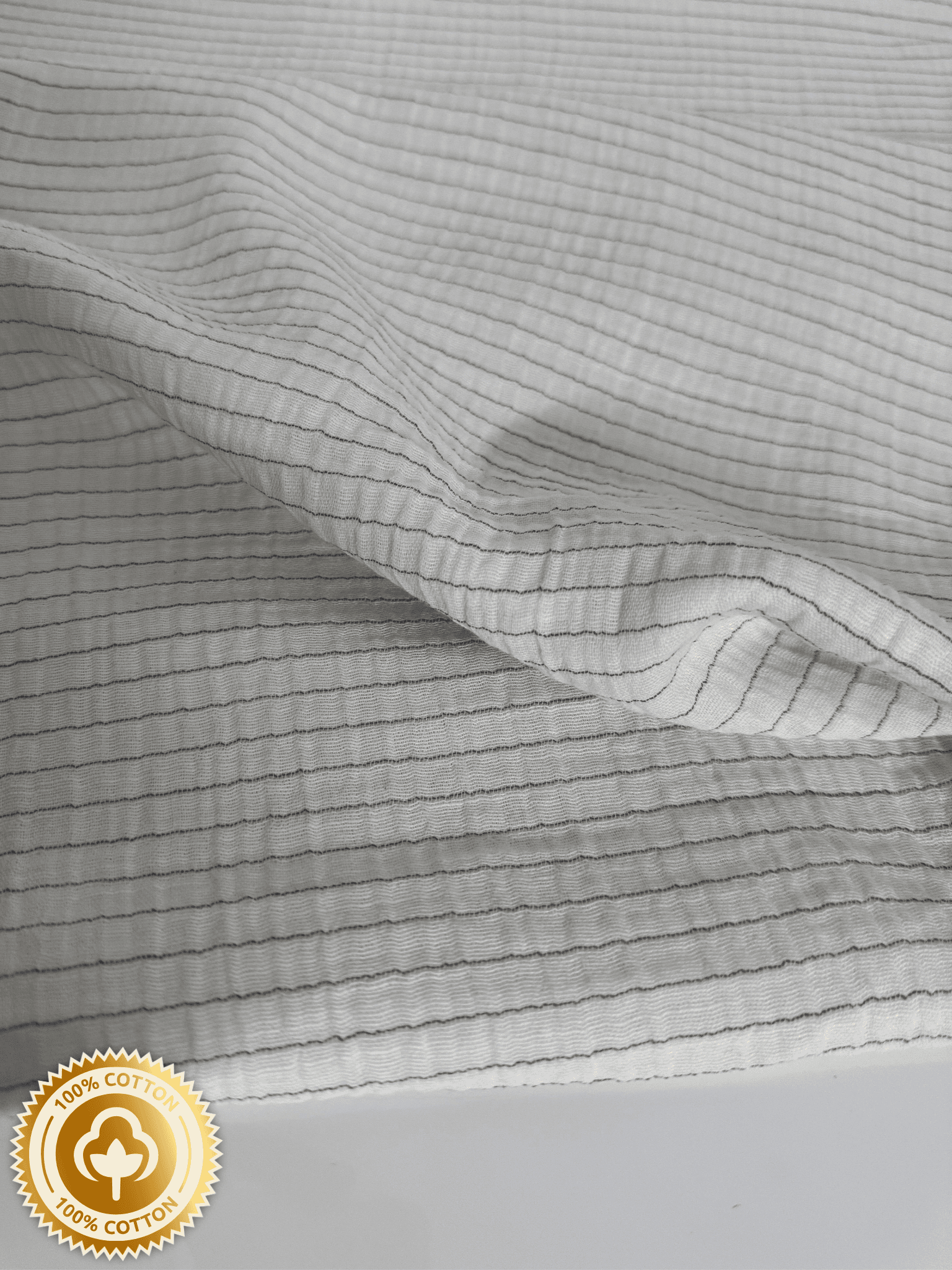  %100 Organik Pamuk Çift Katlı Müslin Kumaş | Çok Amaçlı | 1 Metre | En: 150cm - CKMUSCIZ
