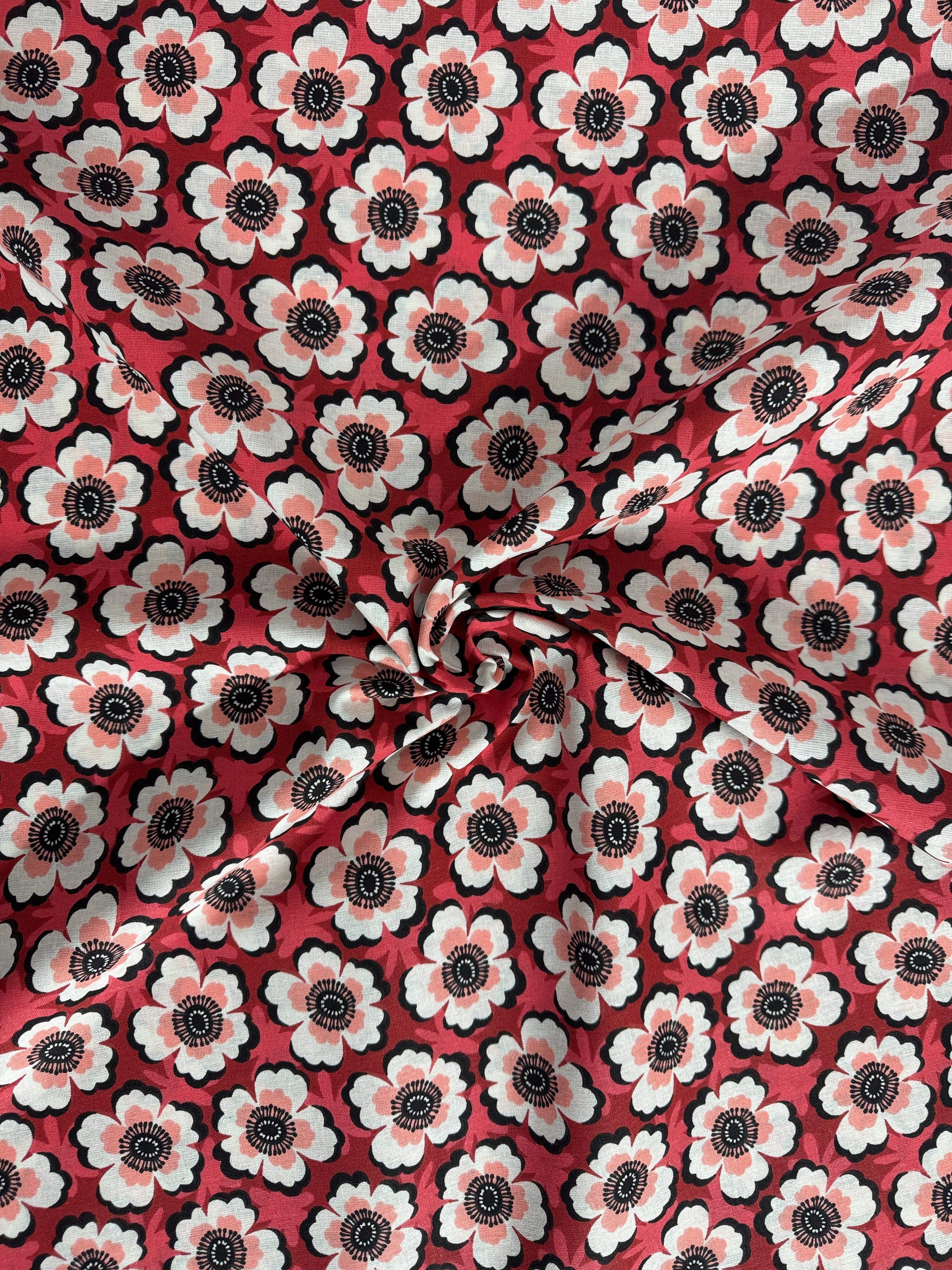 %100 Pamuk Desenli Poplin Kumaş | En: 160cm
