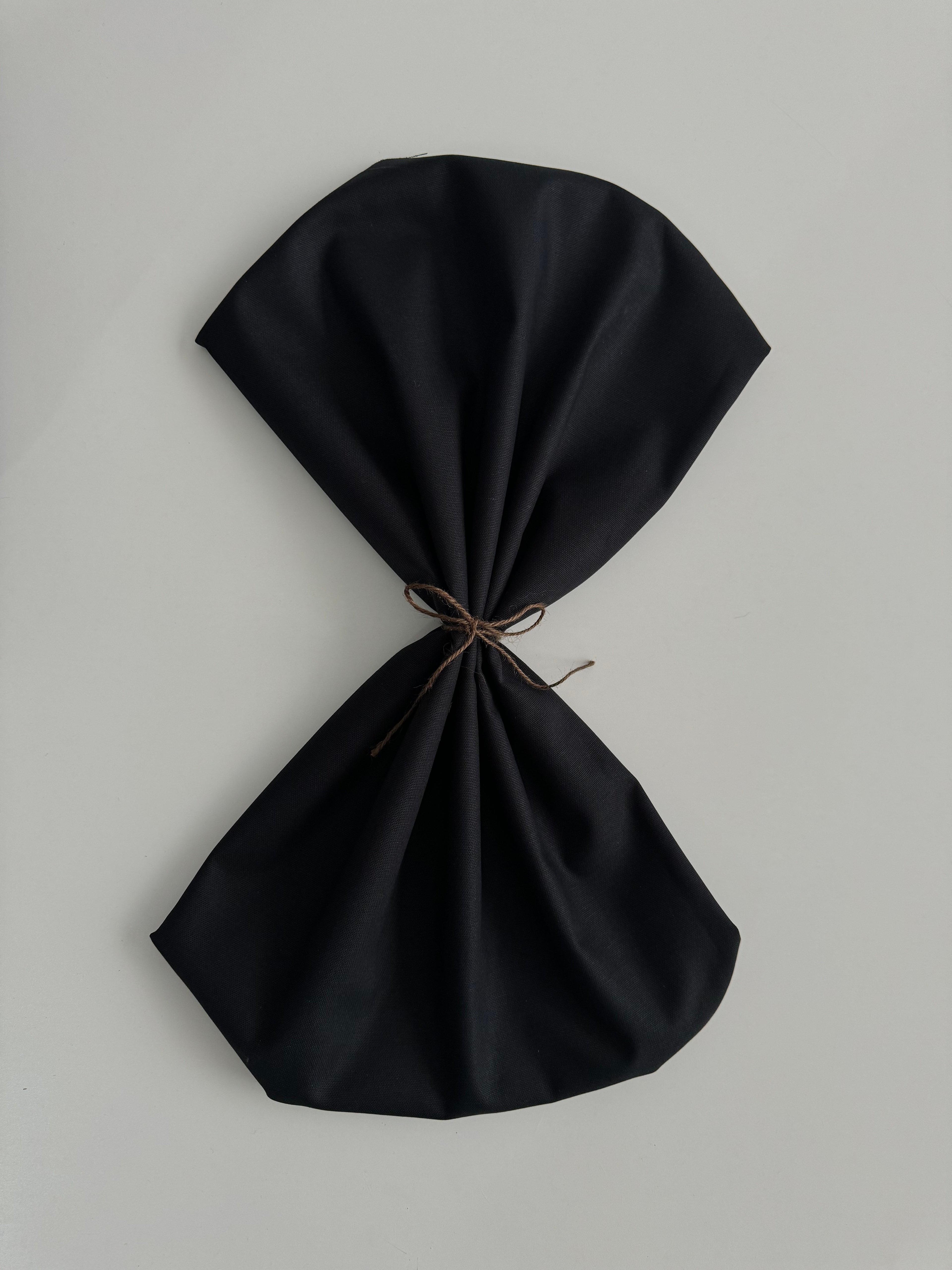 Duck Bezi | Keten Punch Kumaşı | Kırlent - Masa Örtüsü - Runner | 50X140 cm - Siyah