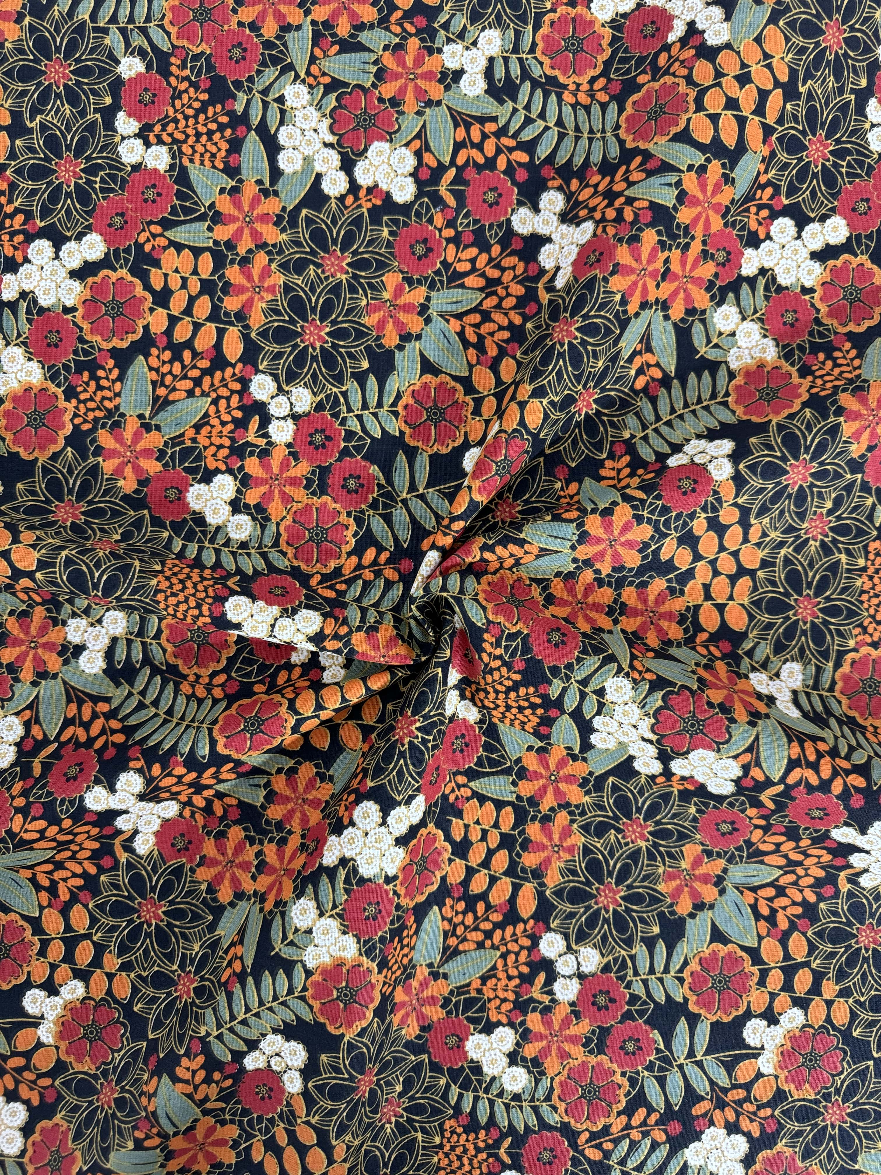 %100 Pamuk Desenli Poplin Kumaş | En: 160cm