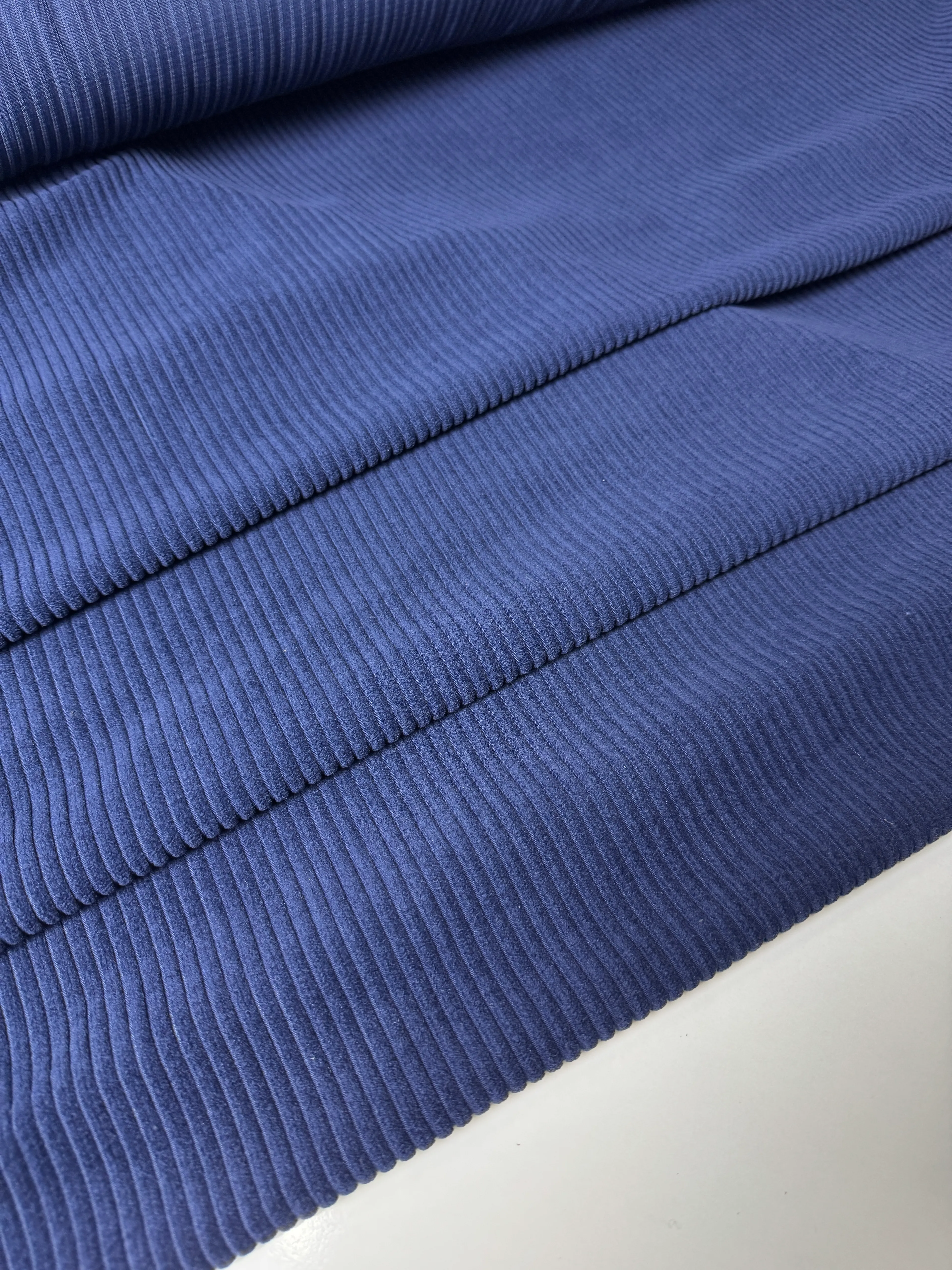 Premium Kalite İnce Pamuk Fitilli Kadife | 1 Metre | En: 150cm - Lacivert