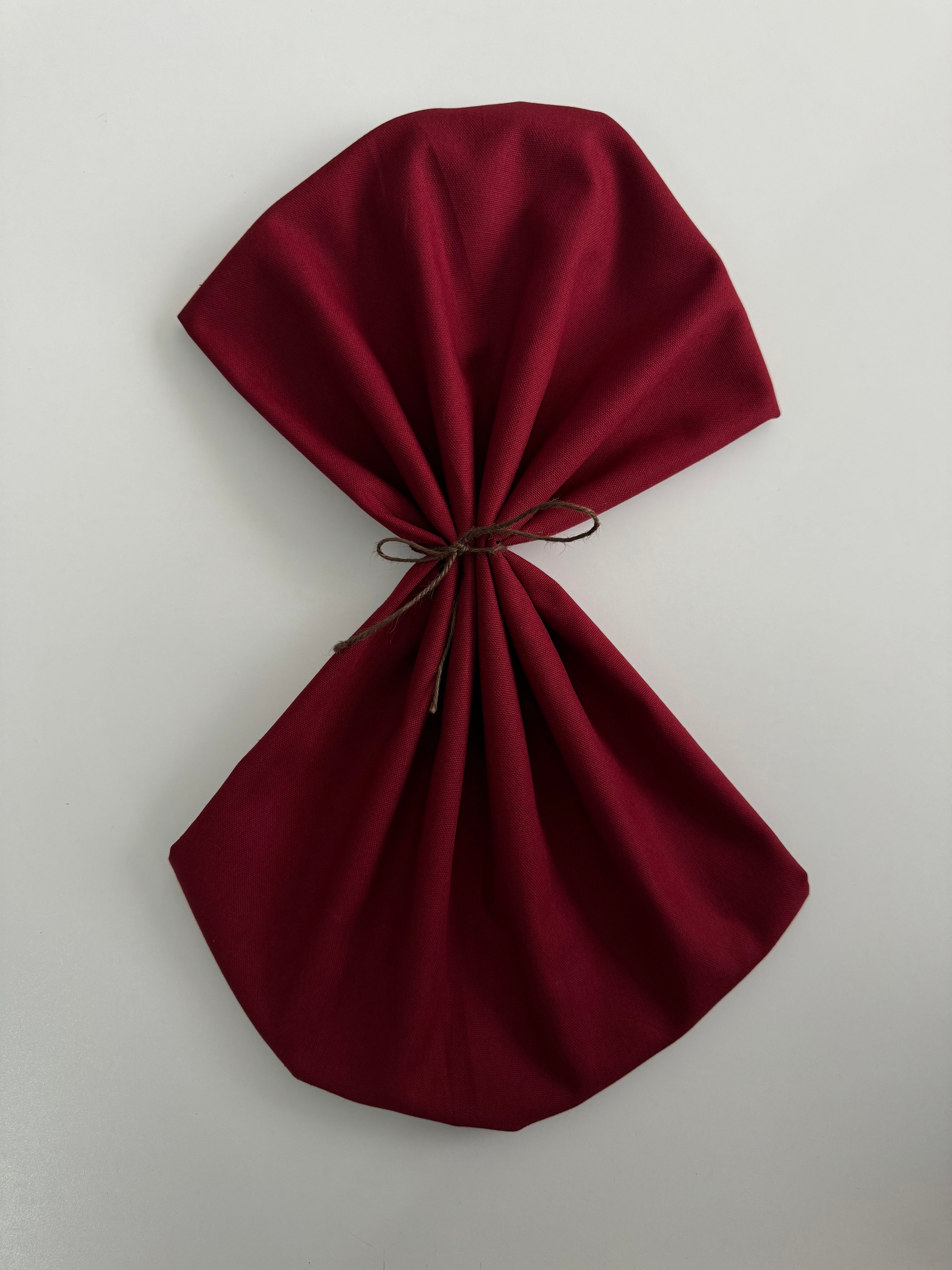 Duck Bezi | Keten Punch Kumaşı | Kırlent - Masa Örtüsü - Runner | 50X140 cm - Bordo