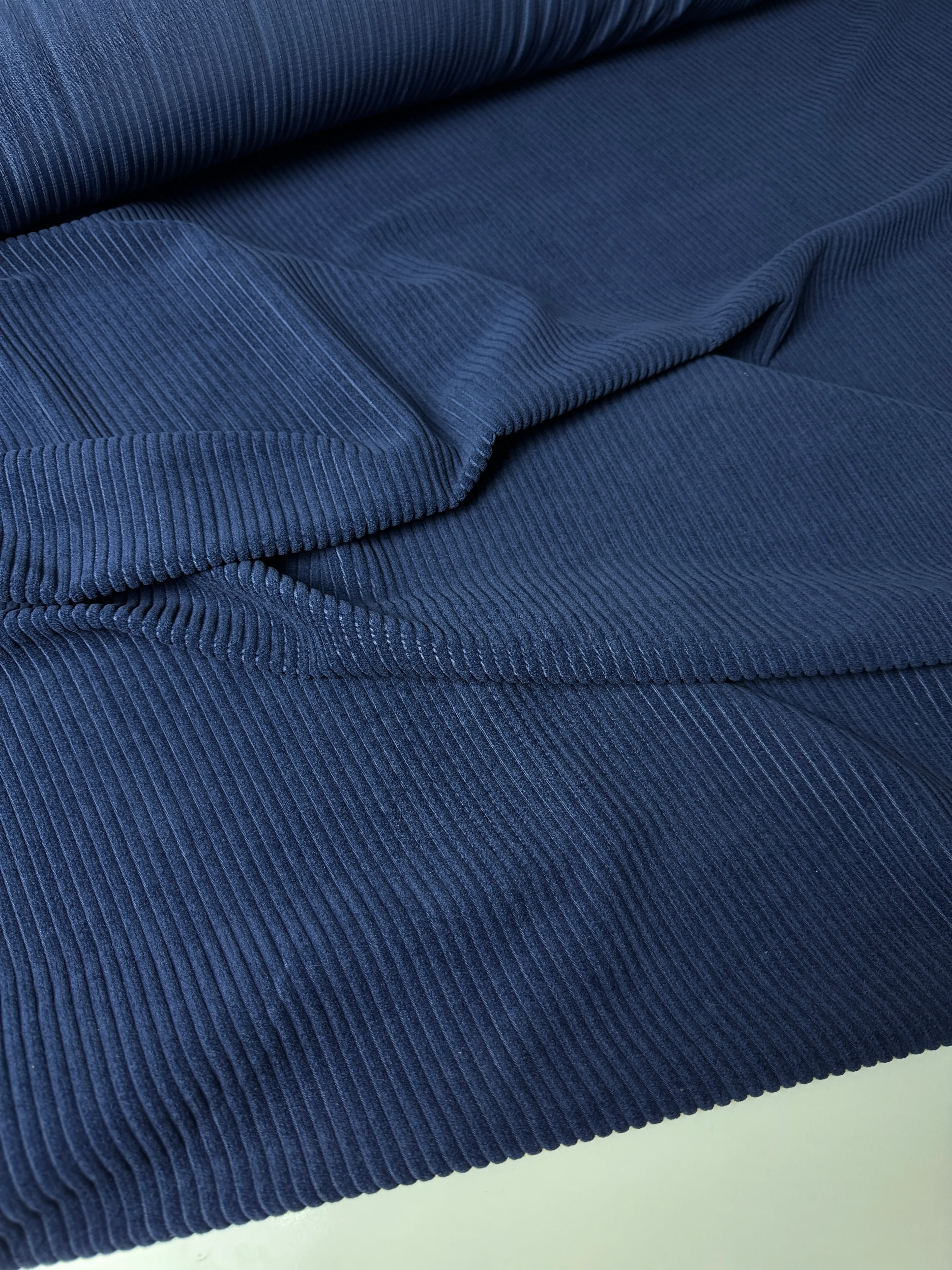 Premium Kalite İnce Pamuk Fitilli Kadife | 1 Metre | En: 150cm - Lacivert