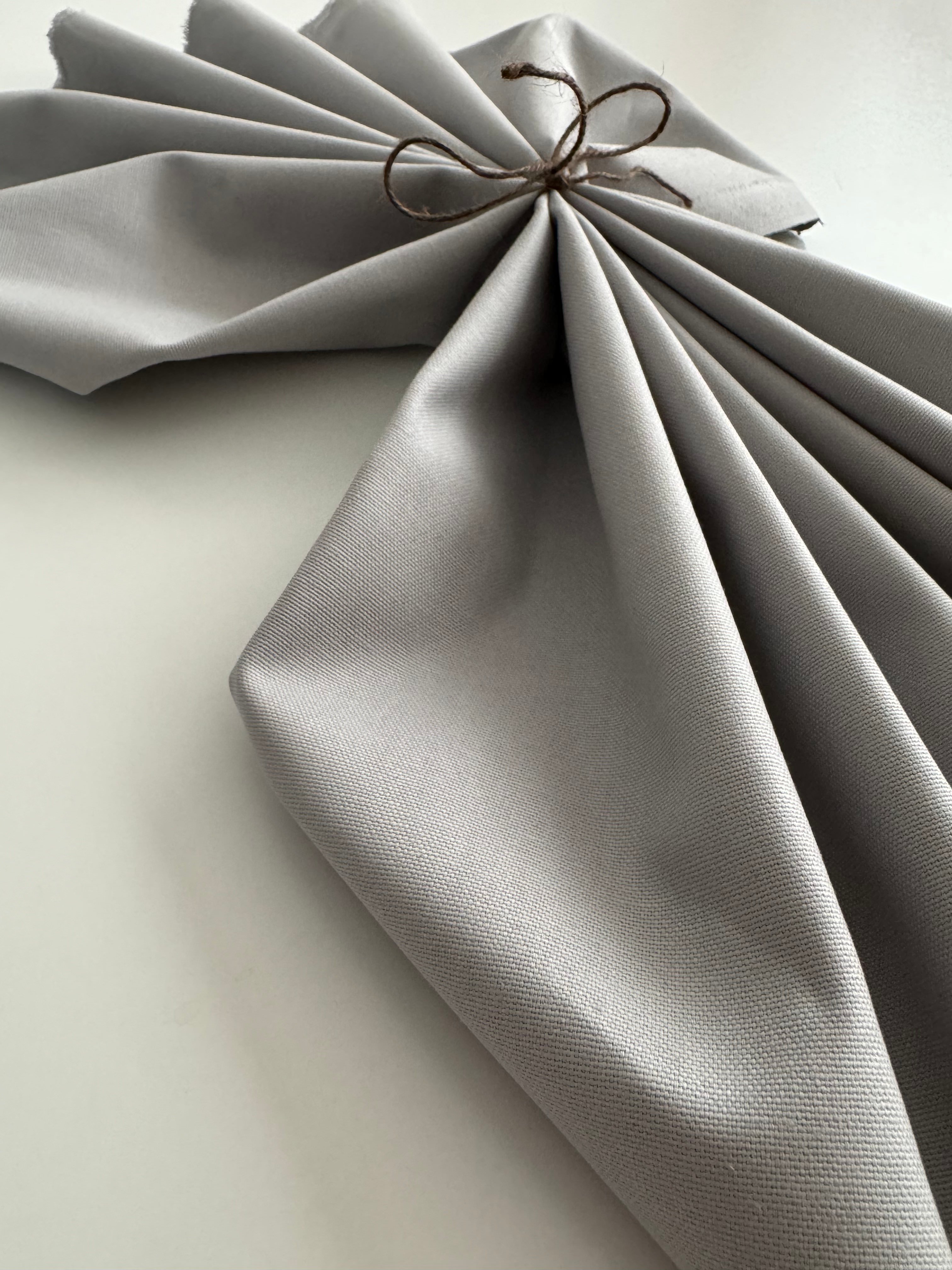 Duck Bezi | Keten Punch Kumaşı | Kırlent - Masa Örtüsü - Runner | 50X140 cm - Gri