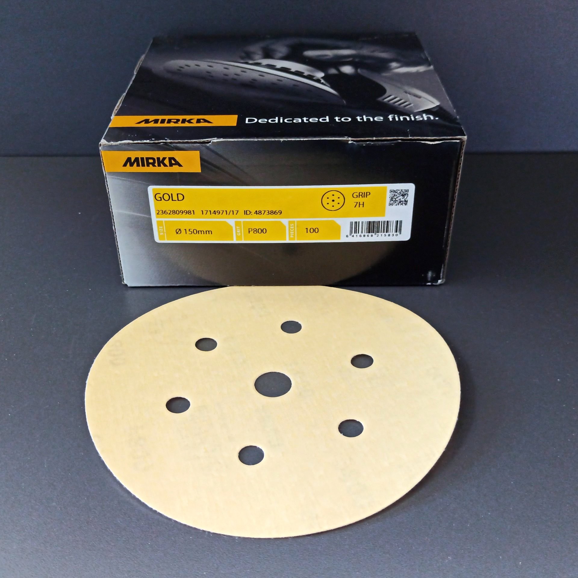 MIRKA ZIMPARA EPOKSİ REÇİNE TEKNE MOBİLYA GOLD SERİSİ 800 KUM CIRTLI 150 MM  100 ADET