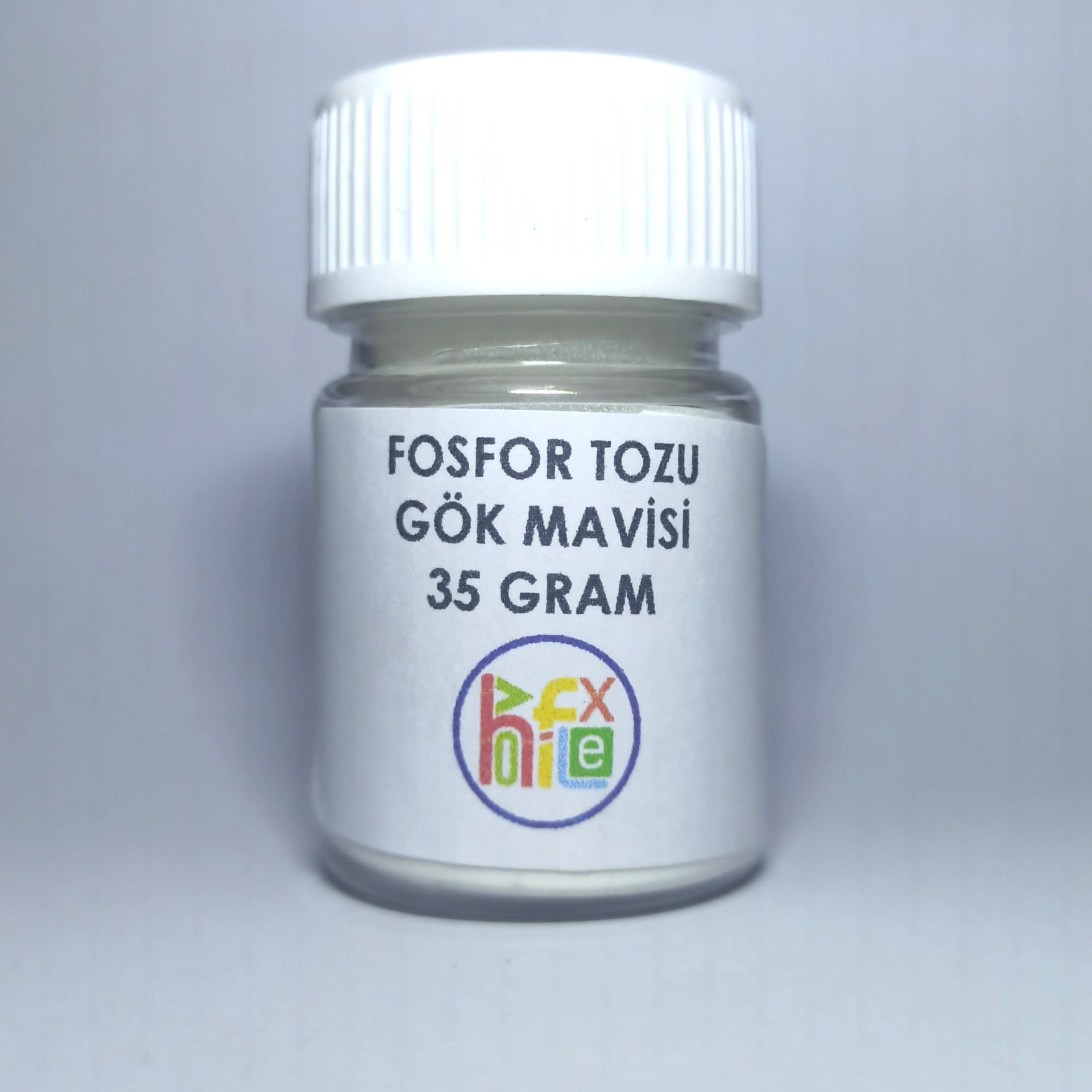 FOSFOR TOZU GÖK MAVİSİ KARANLIKTA PARLAYAN EPOKSİ REÇİNE VE SANATSAL FOSFOR 35 GR