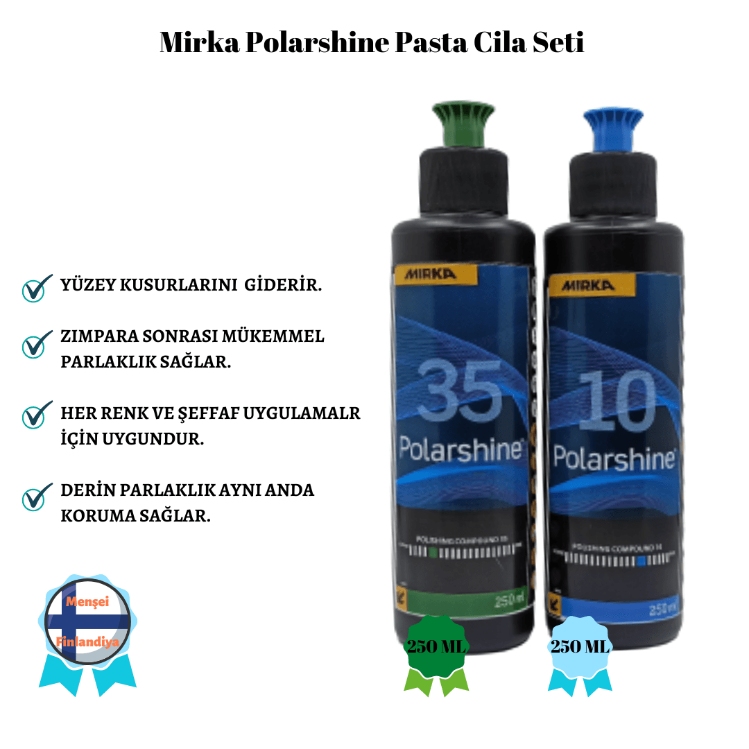 PASTA CİLA SETİ EPOKSİ PARLATMA POLİSAJ SETİ 250 ML  250 ML  YUMUŞAK SİYAH PED ORTA SERTLİK SARI PED