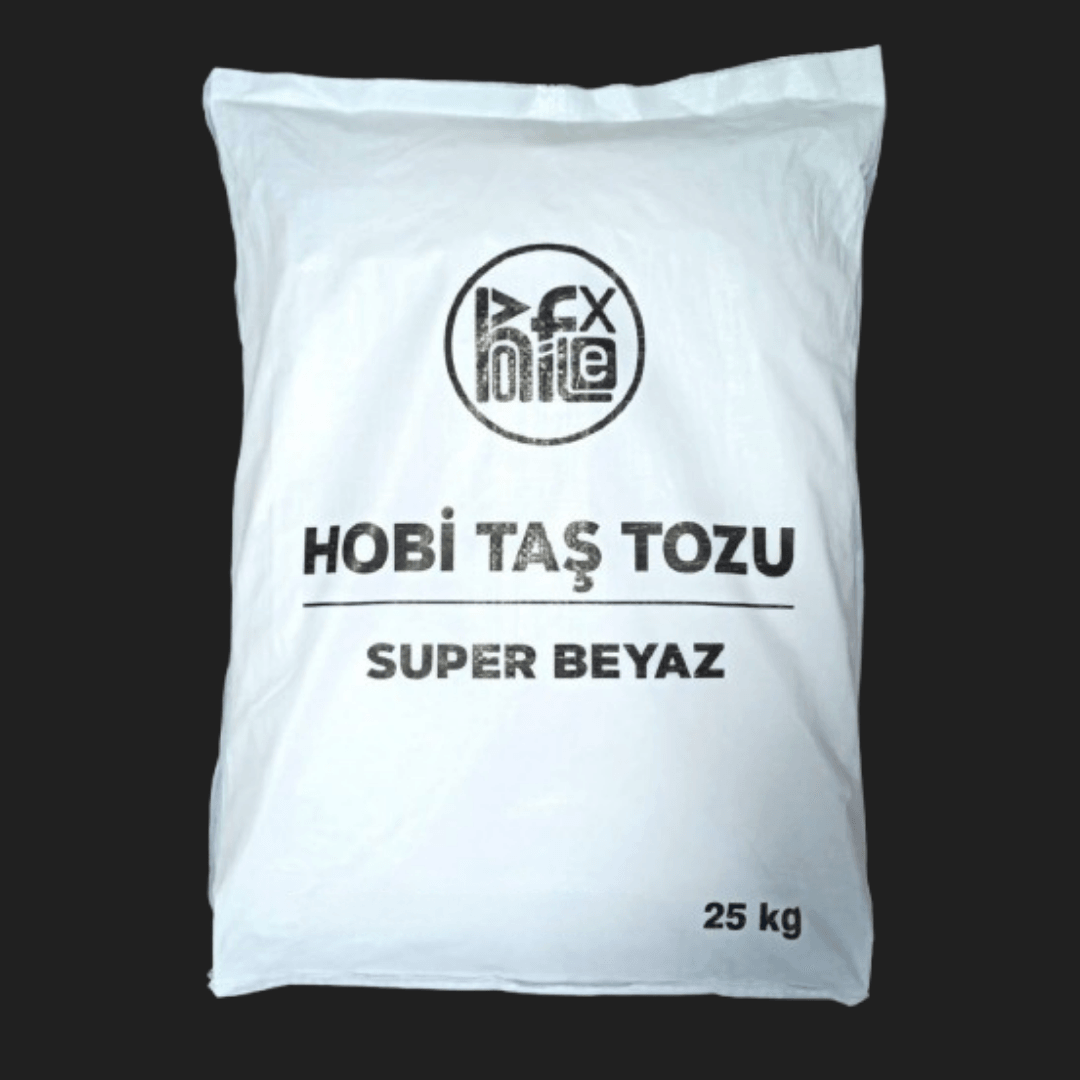 TAŞ TOZU HOBİ HARCI SERAMİK TOZU HEYKEL MUMLUK BETON SAKSI YAPIMI EKSTRA HIZLI SÜPER BEYAZ 25 KG