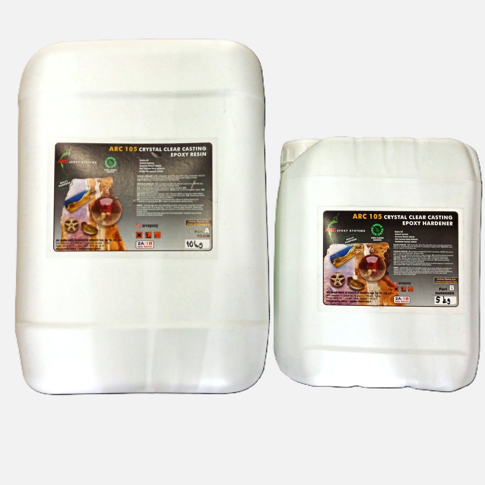 EPOKSİ REÇİNE  ULTRA ŞEFFAF HOBİ EPOKSİ SETİ ARC105 15 KG SET