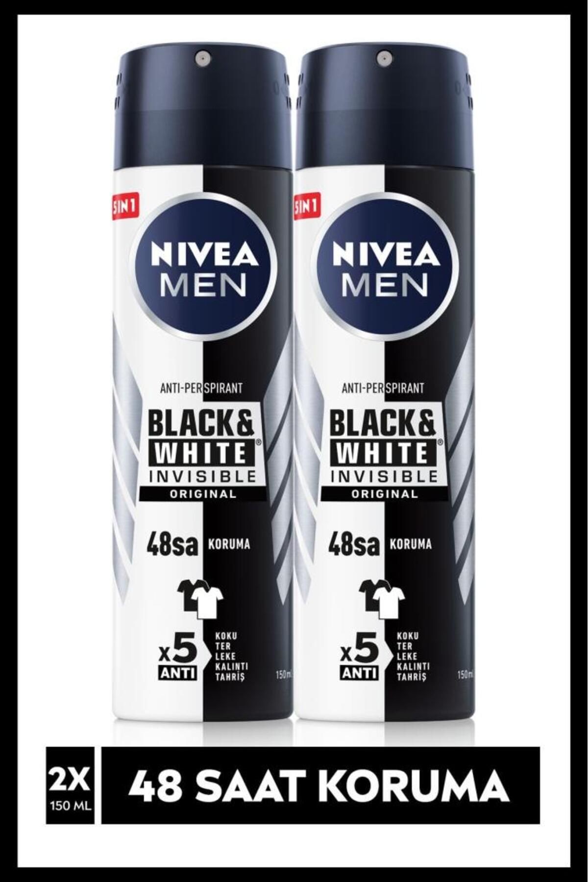 Invisible Black&white Original Power Erkek Deodorant Sprey 150 ml X 2
