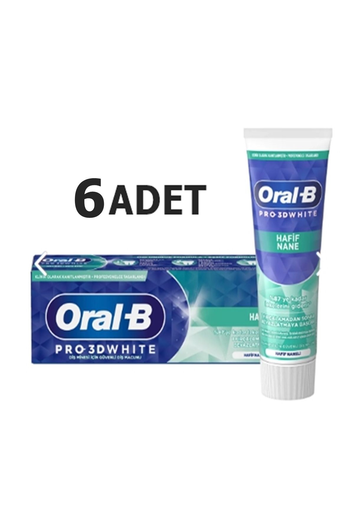 Pro 3D White Hafif Nane Diş Macunu 75 ml x 6 ADET