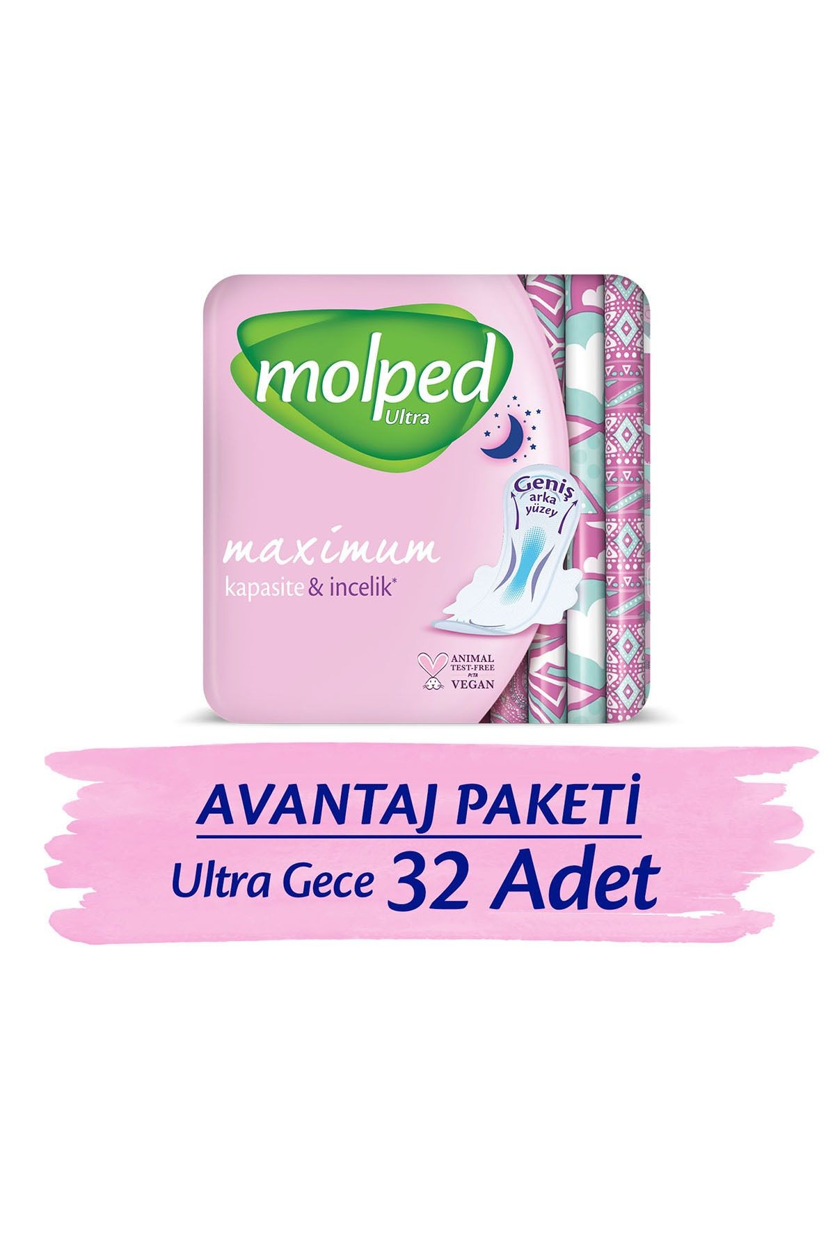 Ultra Hijyenik Ped Gece Avantaj Paketi 32 Adet