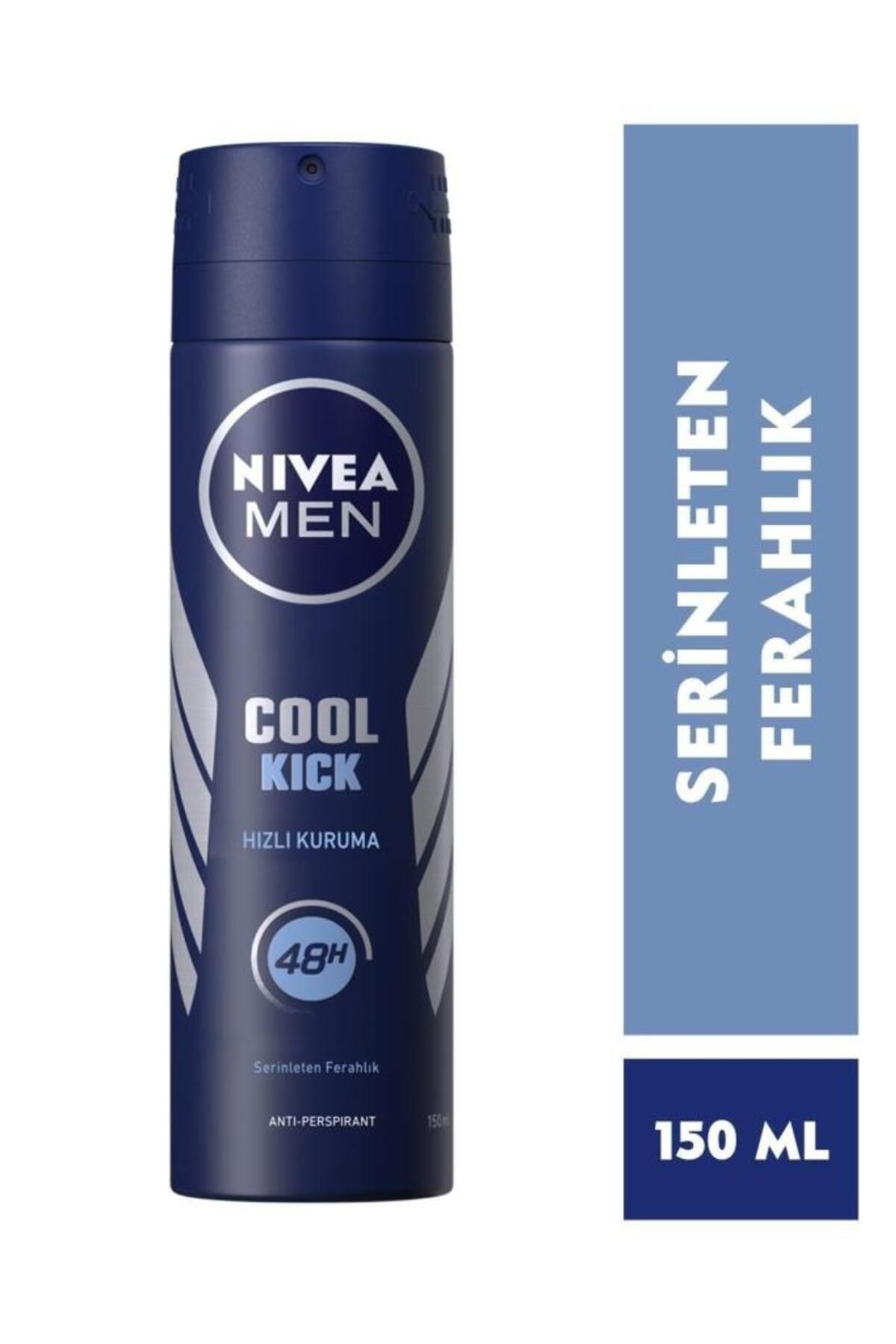 Men Erkek Sprey Deodorant Cool Kick 150ml, 48 Saat Anti-perspirant Koruma, Serinleten Ferahlık