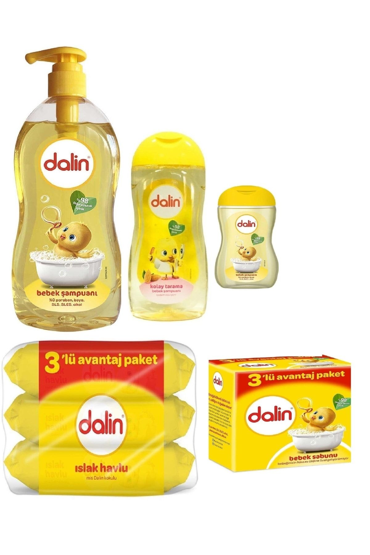 Bakım Set Şampuan Mendil Sabun 5 Parça