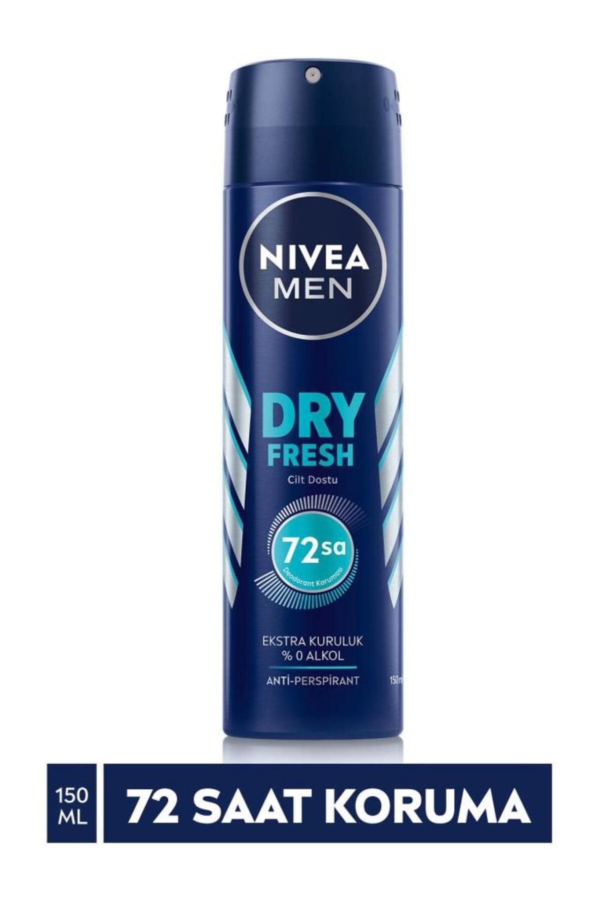 Men Erkek Sprey Deodorant Dry Fresh 150ml, 72 Saat Anti-perspirant Koruma, Ekstra Kuruluk