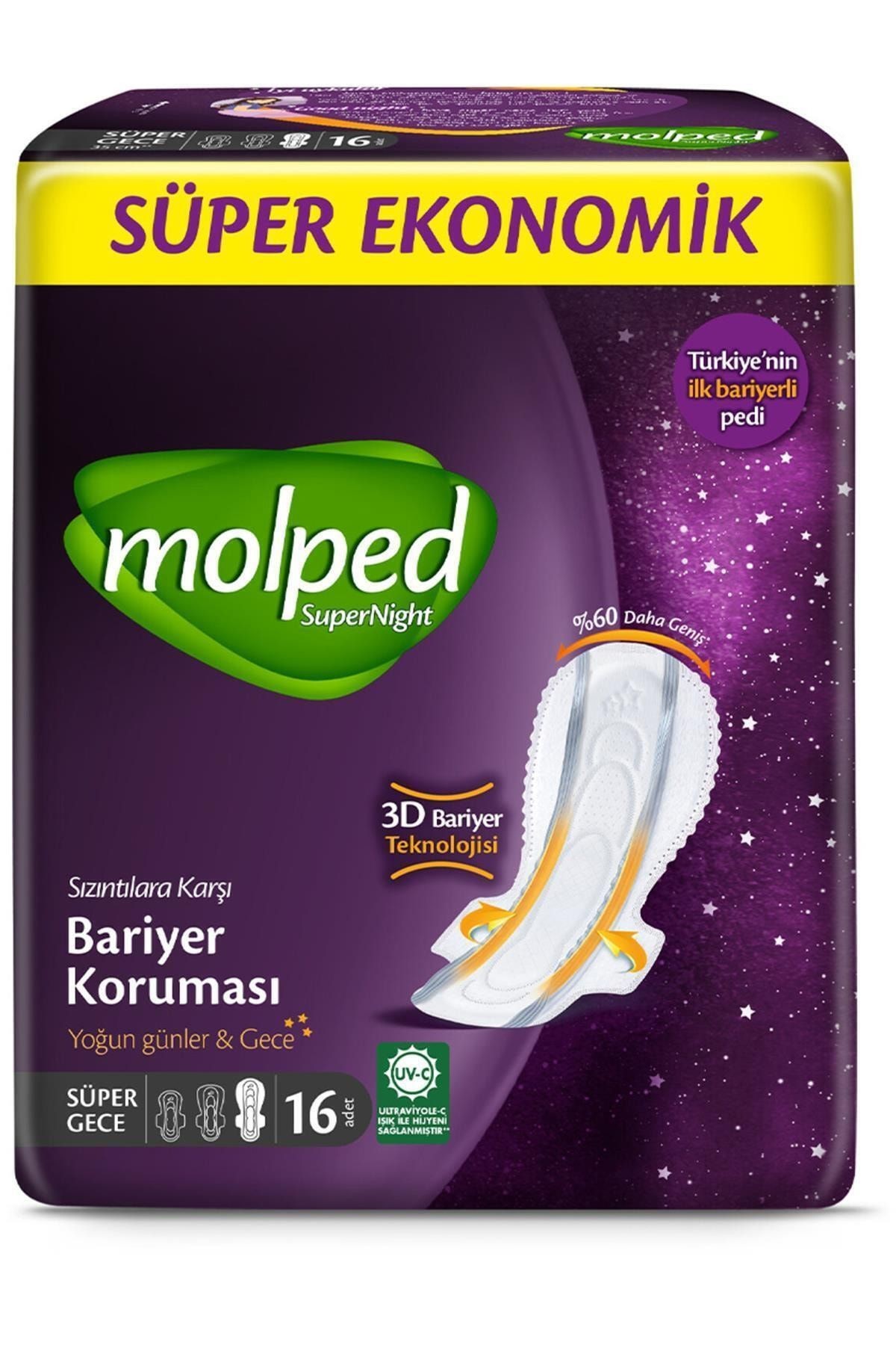 Supernight Gece Hijyenik Ped 16 Lı