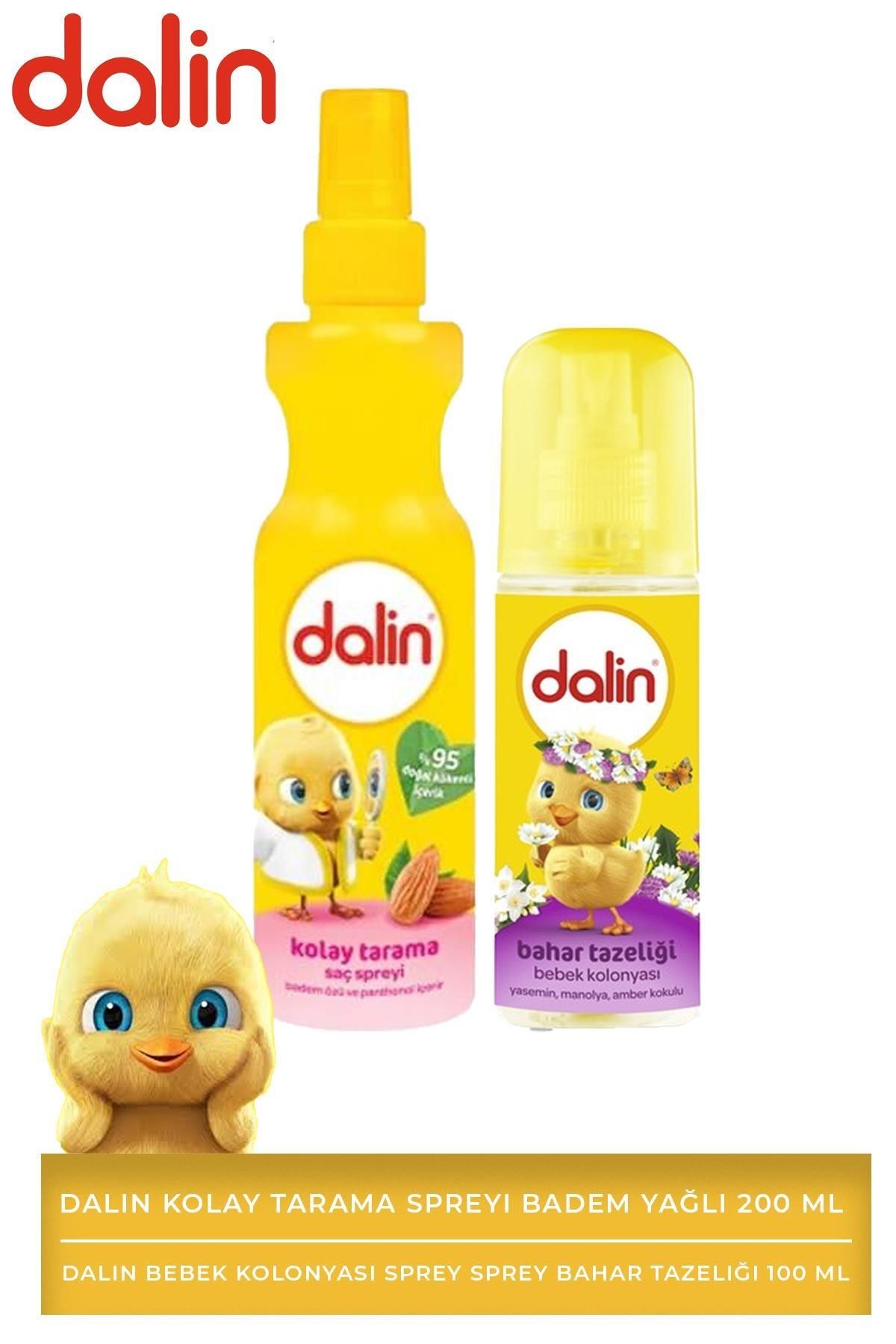 Kolay Tarama Spreyi Badem Yağlı 200 ml + Dalin Bebek Kolonyası Sprey Sprey Bahar Tazeliği 100
