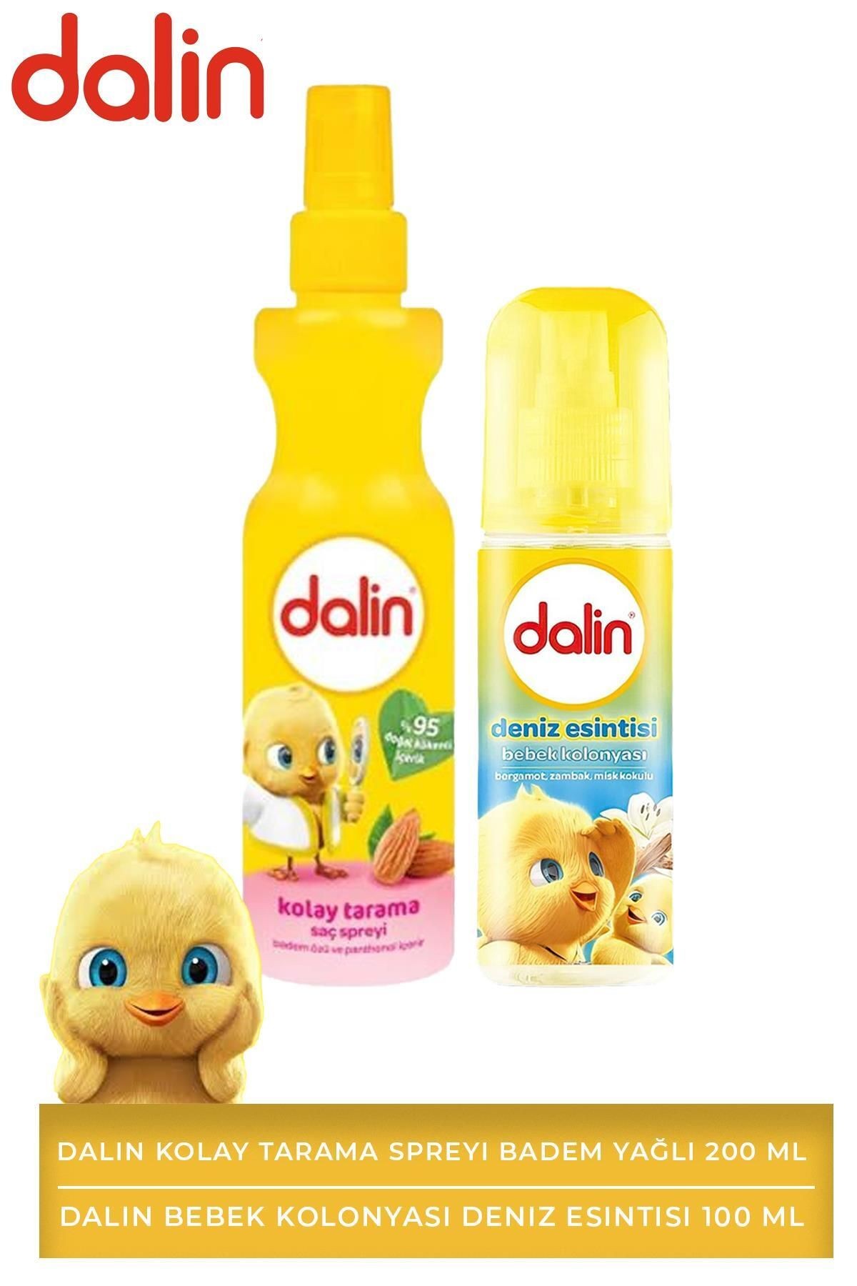 Kolay Tarama Spreyi Badem Yağlı 200 ml + Dalin Bebek Kolonyası Deniz Esintisi 100 ml