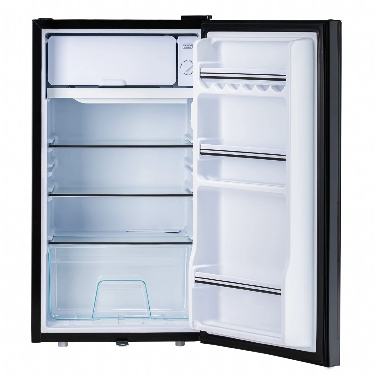 U-Frigo 90 LT Limited Edition 12/24V Kompresörlü Buzdolabı Temperli Cam Kapak SİYAH