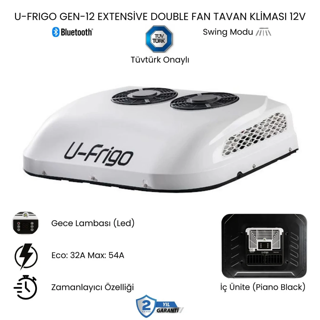 U-FRIGO Gen-12 EXTENSİVE DOUBLE FAN TAVAN KLİMASI 24V