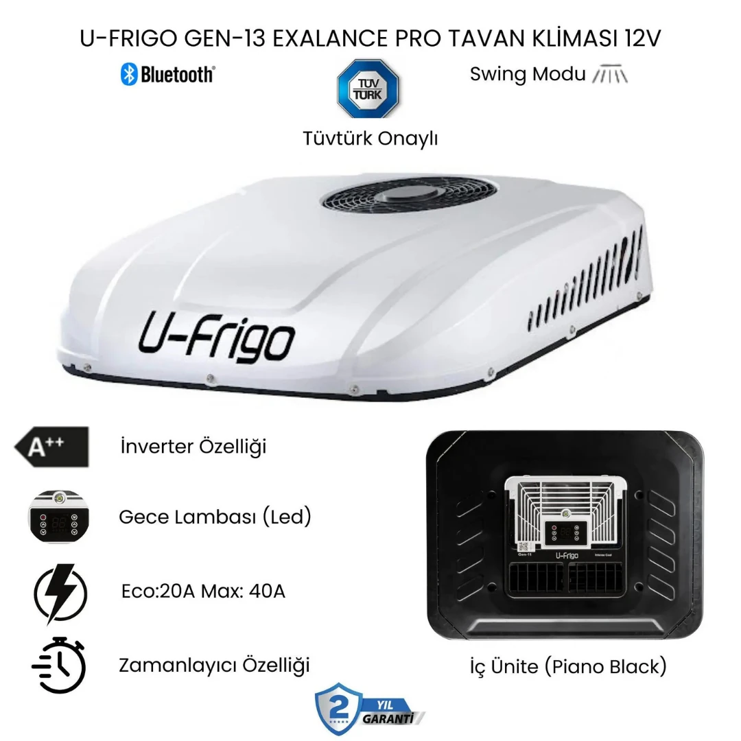 U-FRIGO Gen-13 exalance Pro TAVAN KLİMASI 12V