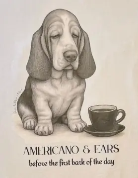 Americano & Ears BW