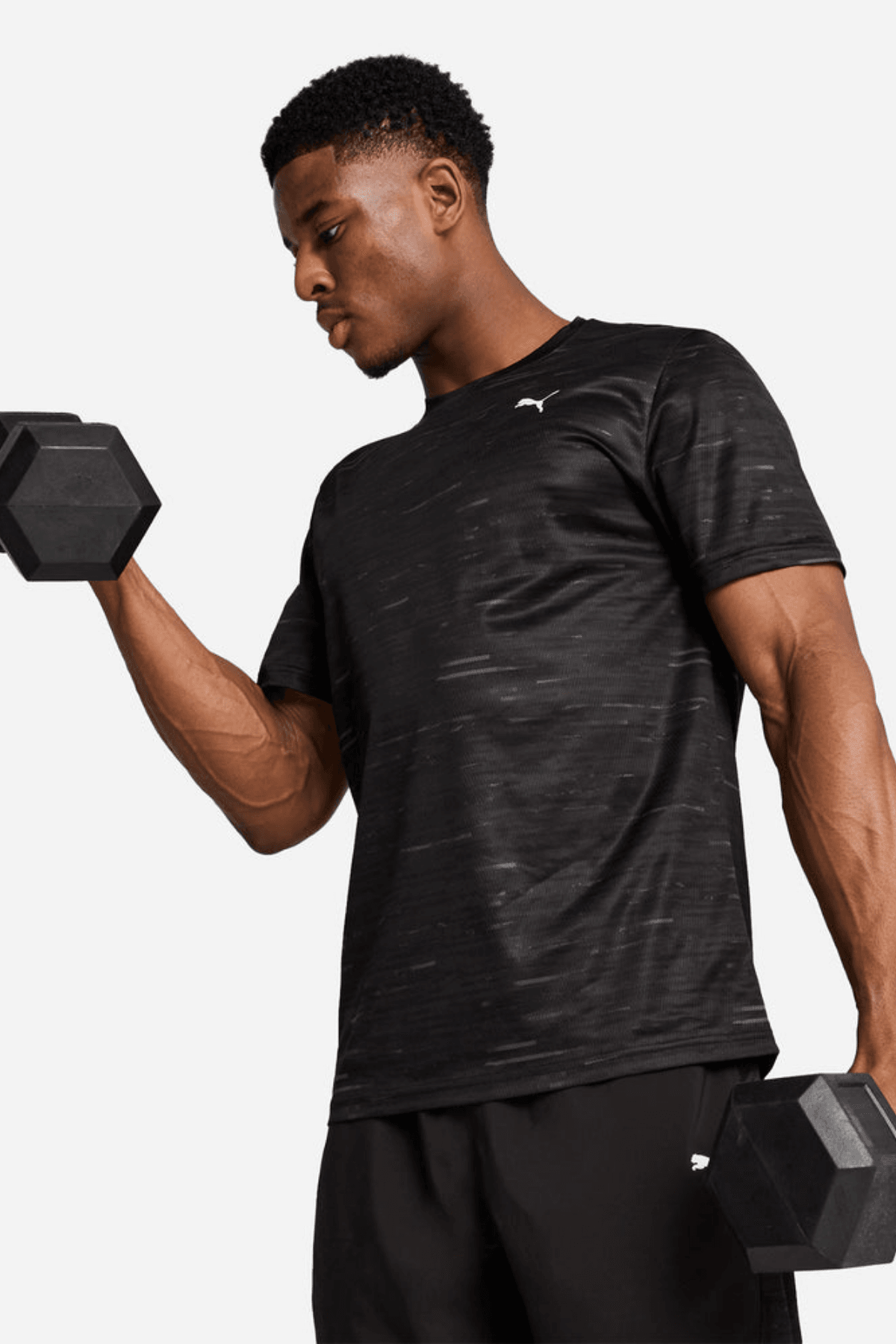 Puma Tad Essentials Aop Tee Erkek Siyah Spor Tişört