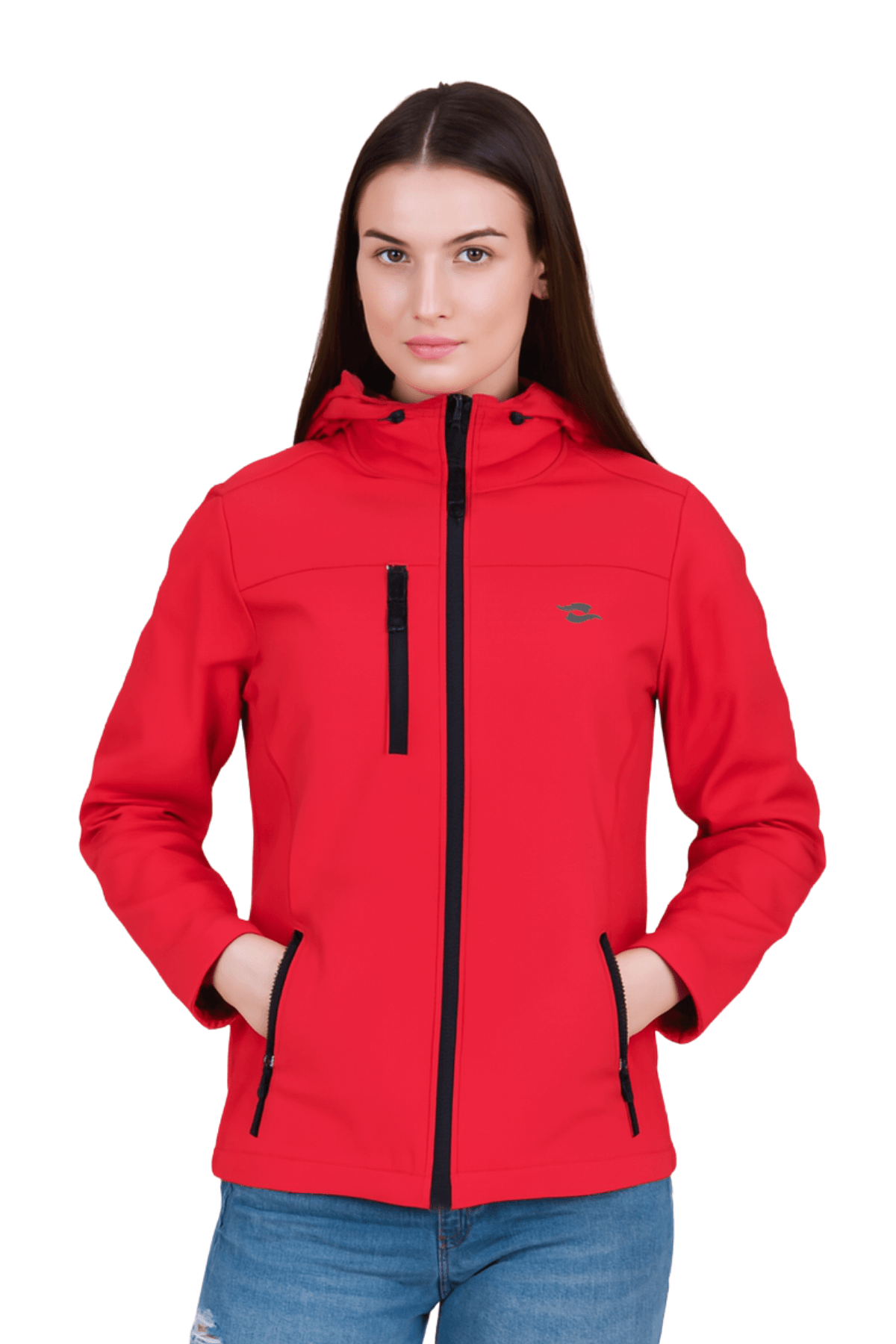 Crozwise Kadın İçi Polar Astar Su & Rüzgar Geçirmez Softshell Kışlık Mont Ceket 5037-B