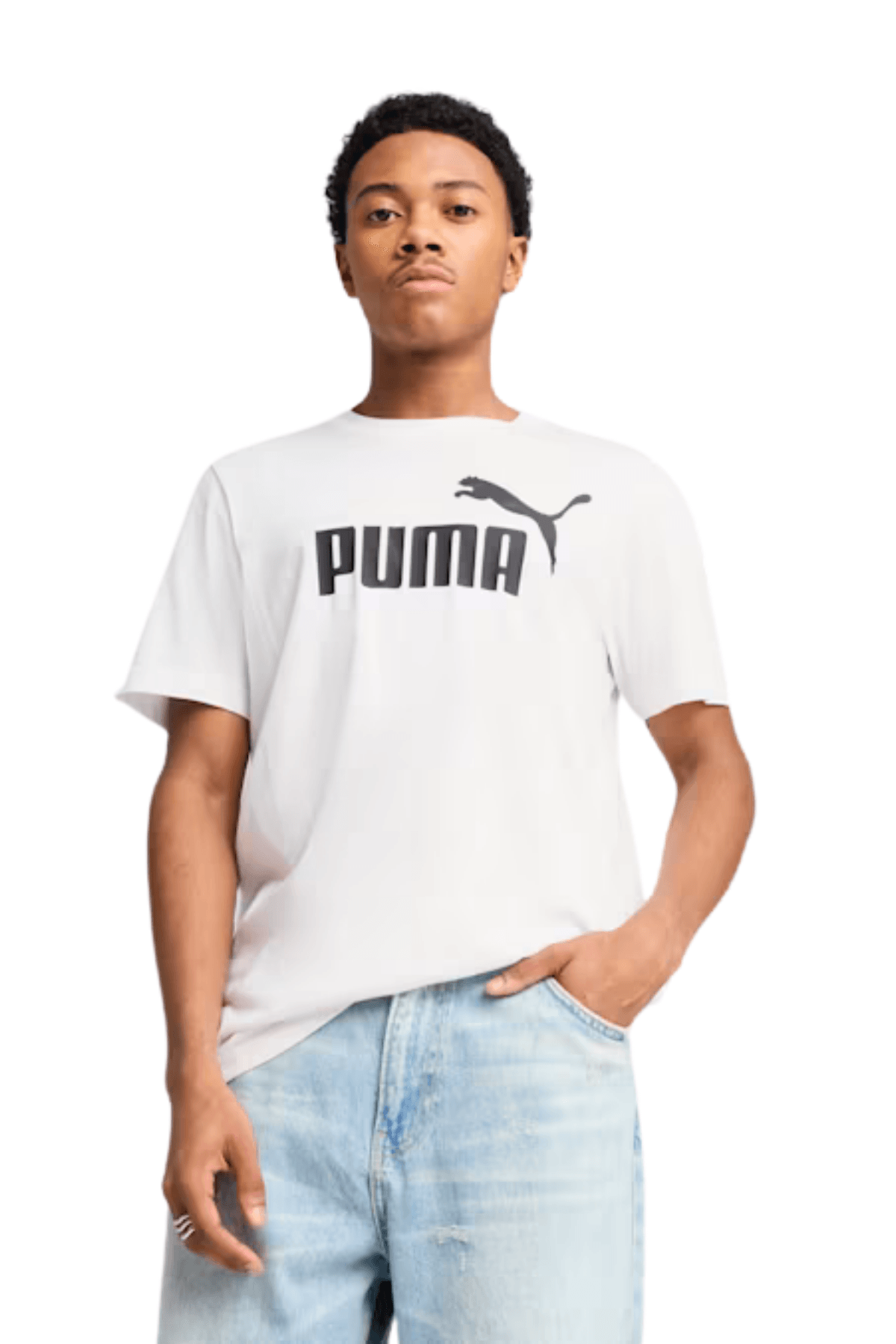 Puma Essentials No. 1 Logo Tee Erkek Beyaz Kısa Kollu Tişört
