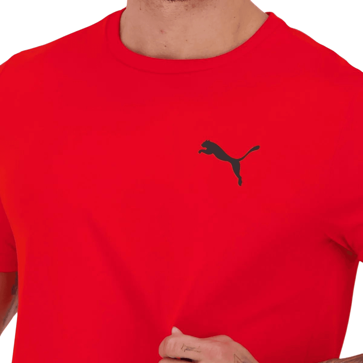 Puma Active Small Logo Tee Erkek Kırmızı Spor Tişört