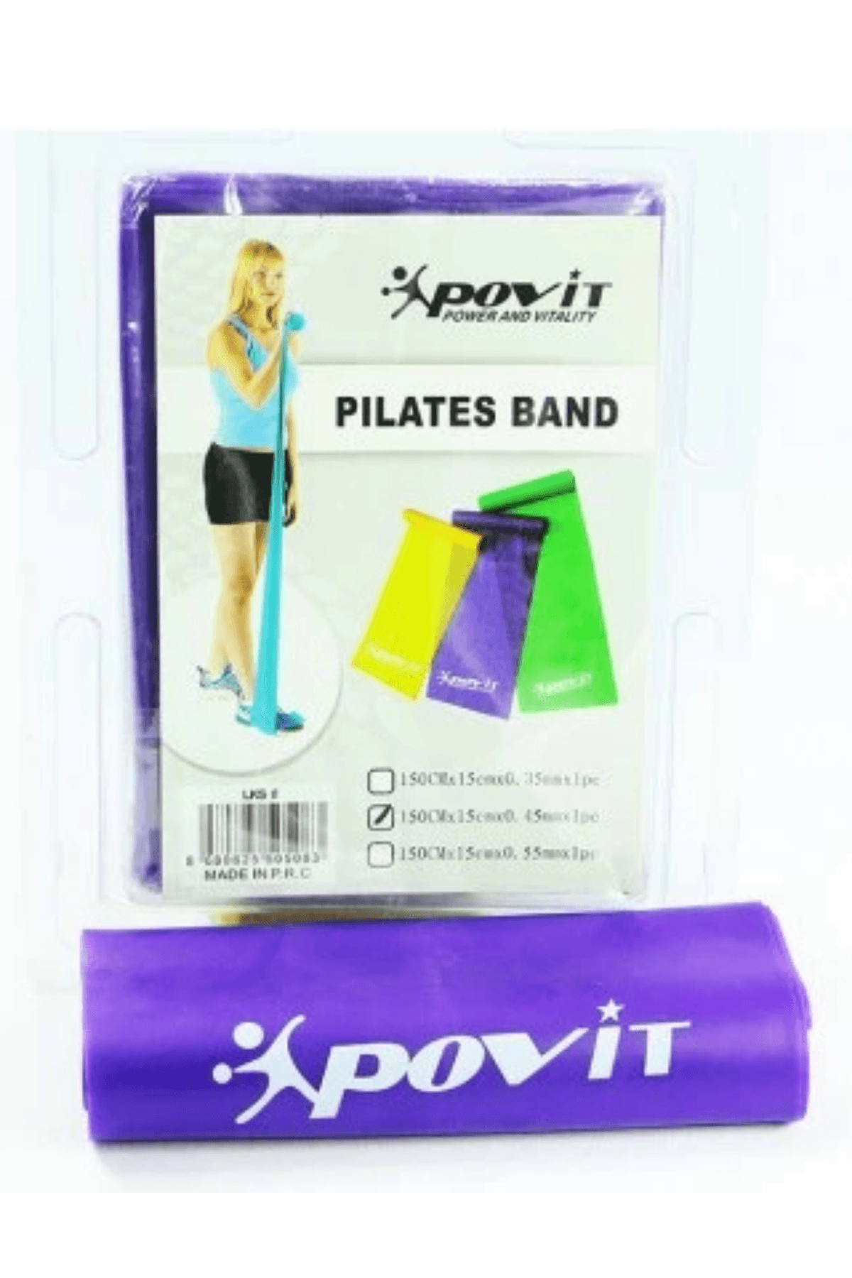 Povit Pilates Lastiği Mor - Orta Seviye Direnç Lastiği LKS 08